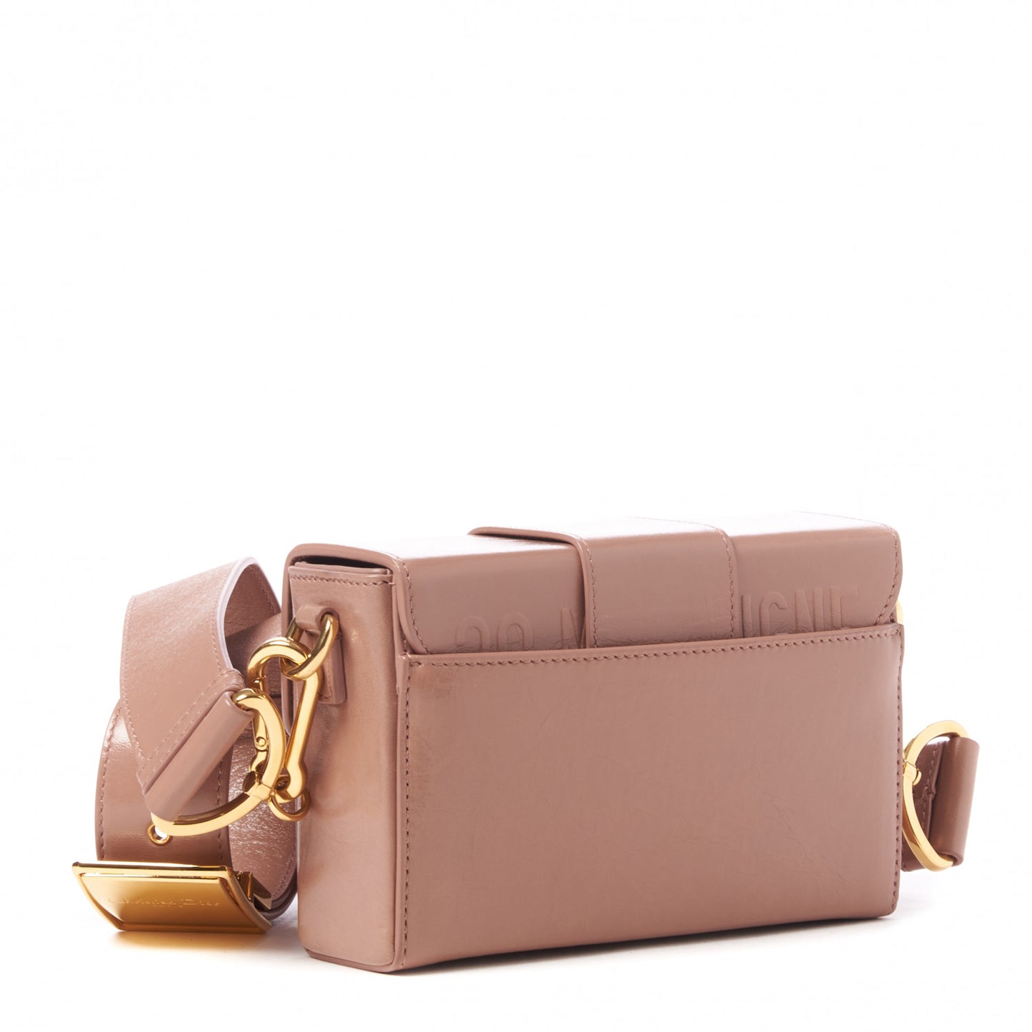 Crackled Lambskin 30 Montaigne Box Bag Pink