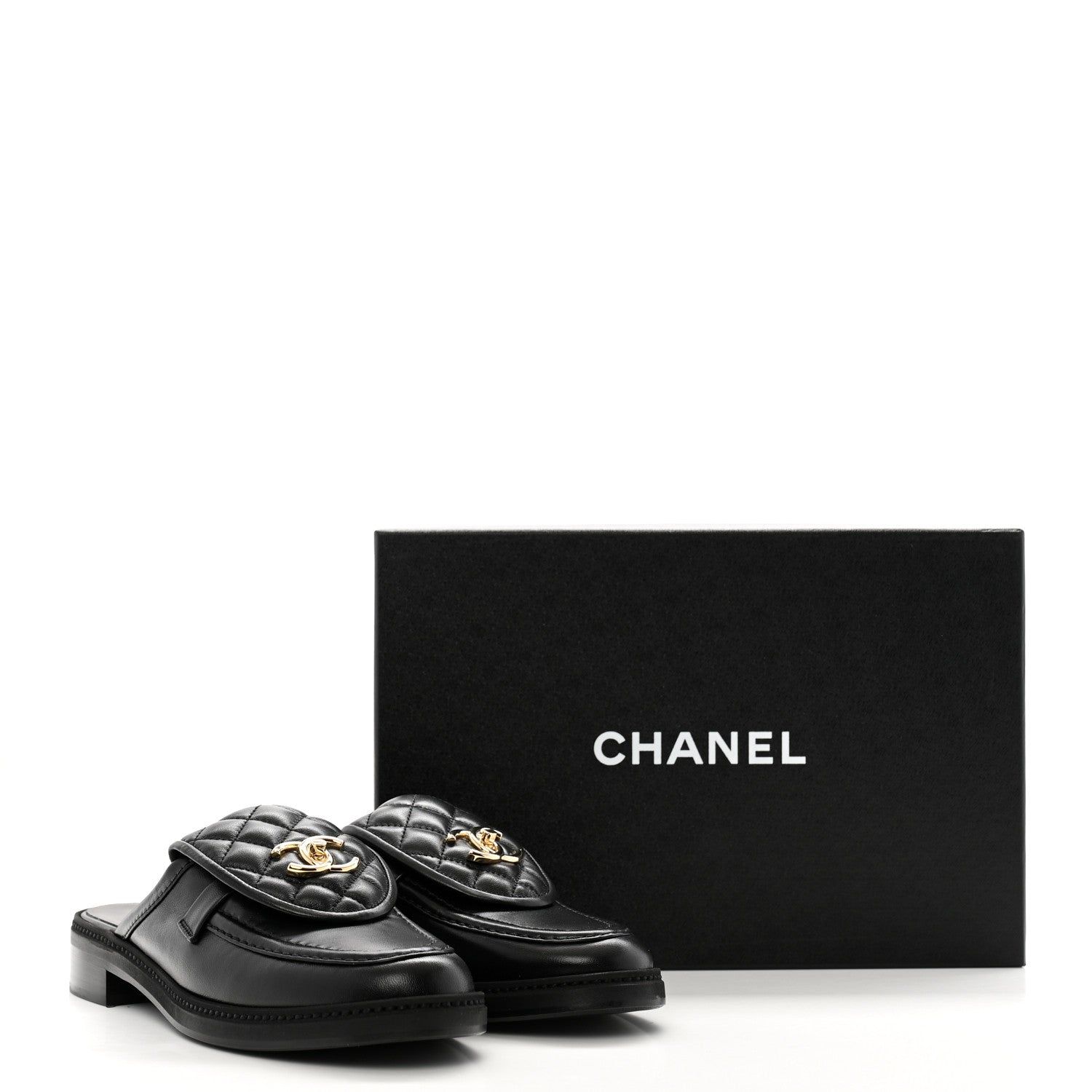 Chanel Lambskin Quilted CC Turnlock Mules 40 Black 11 of 11