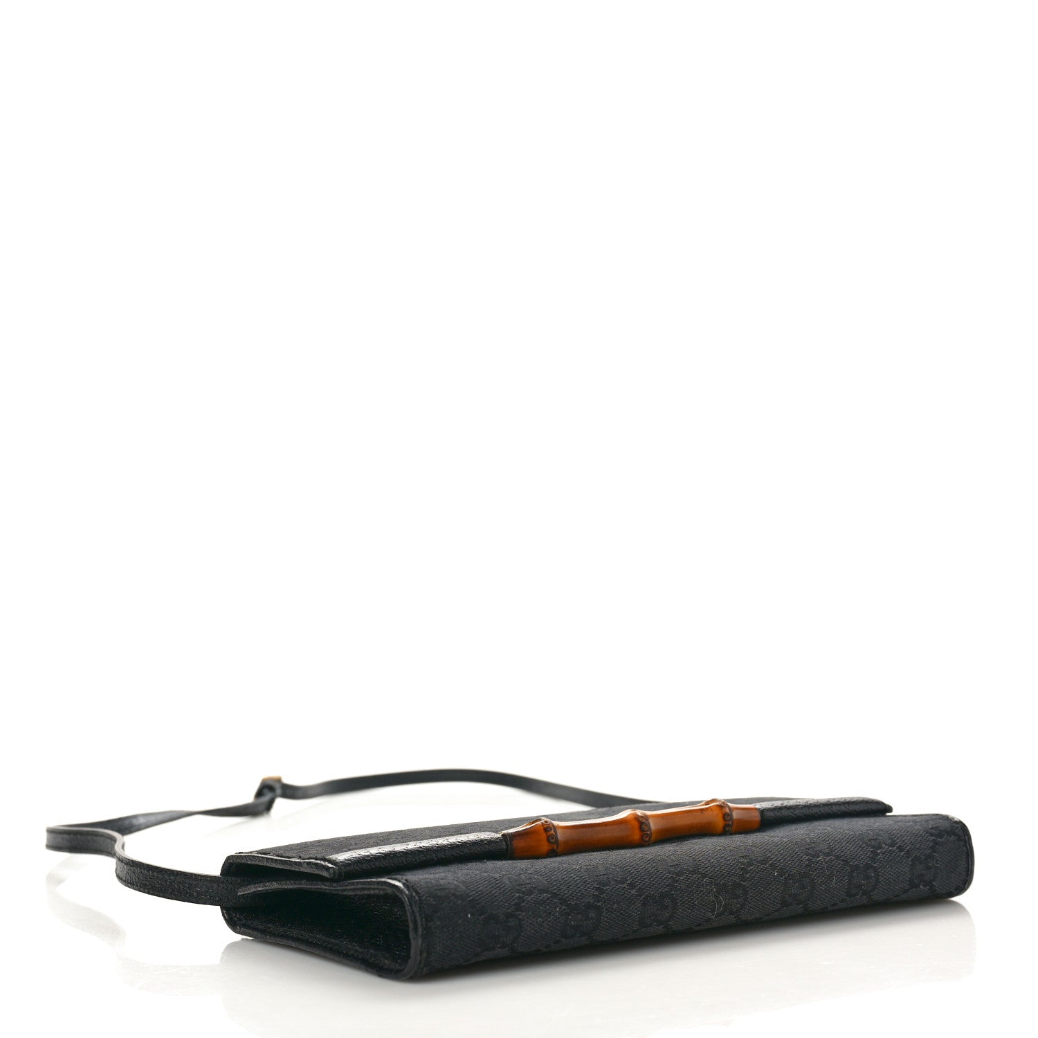 Gucci Monogram Bamboo Bar Clutch Black 3 of 7