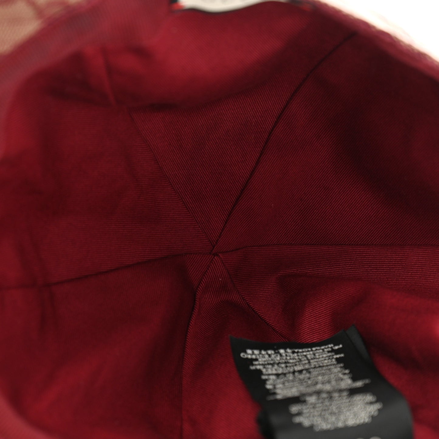 Monogram Textured Dollar Calfskin Zeno Baseball Hat L Camel Bordeaux