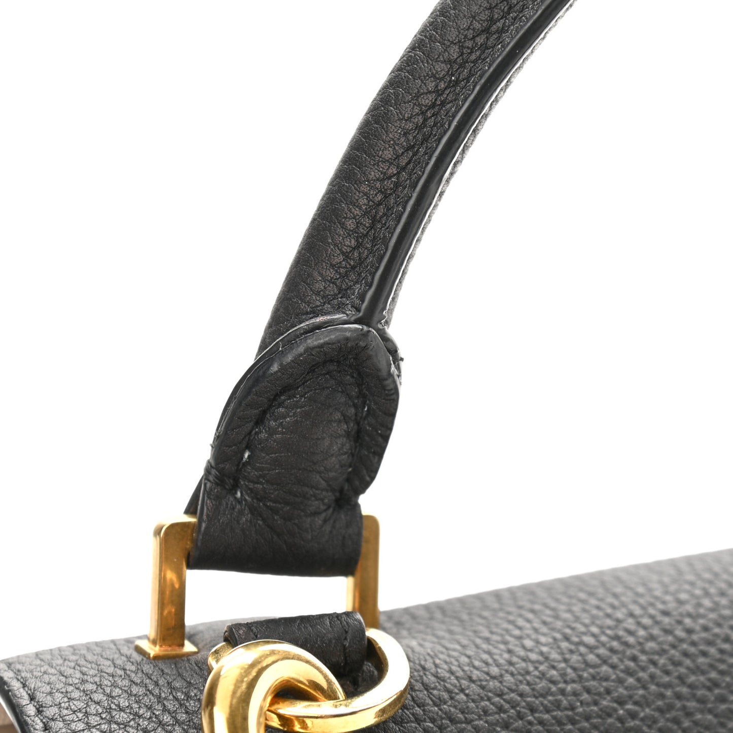 Crisp Calfskin Suede Medium Tri-Color Trapeze Black