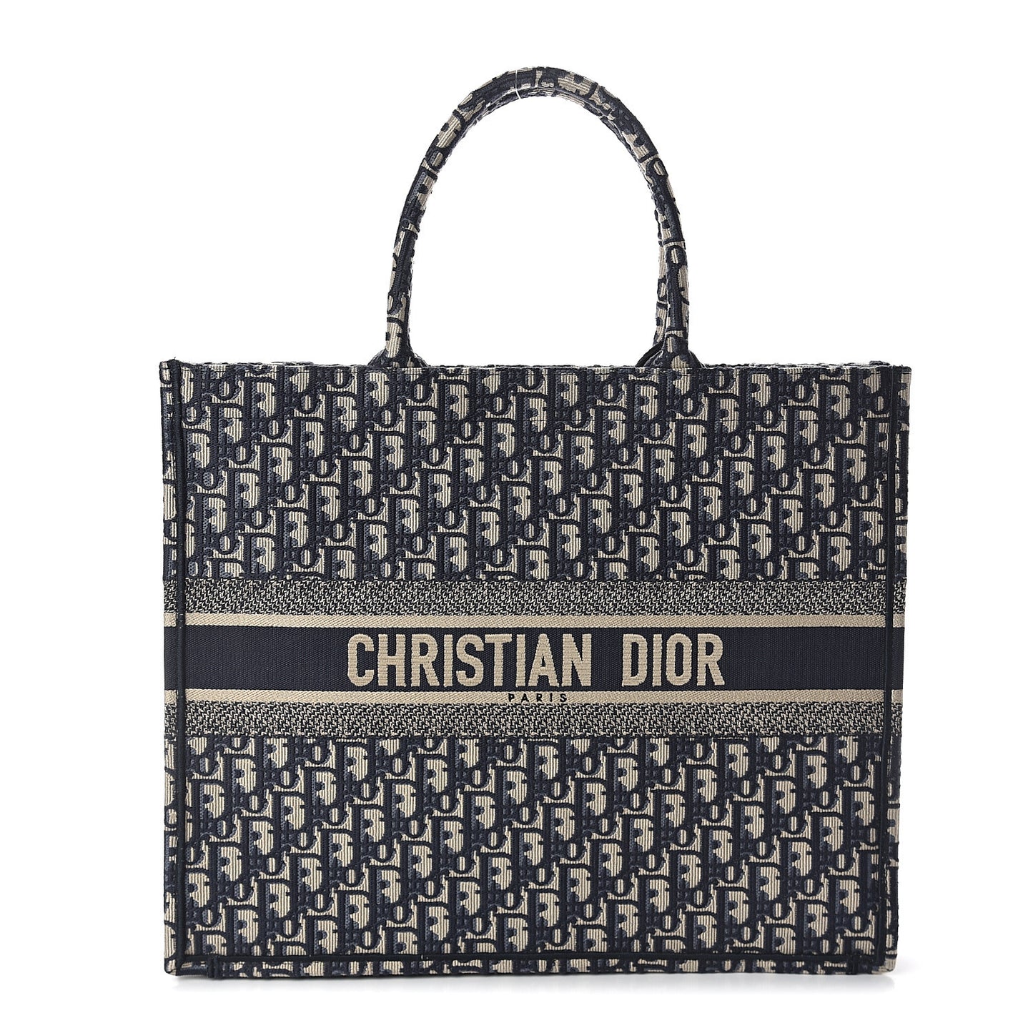 Oblique Book Tote Blue Multicolor