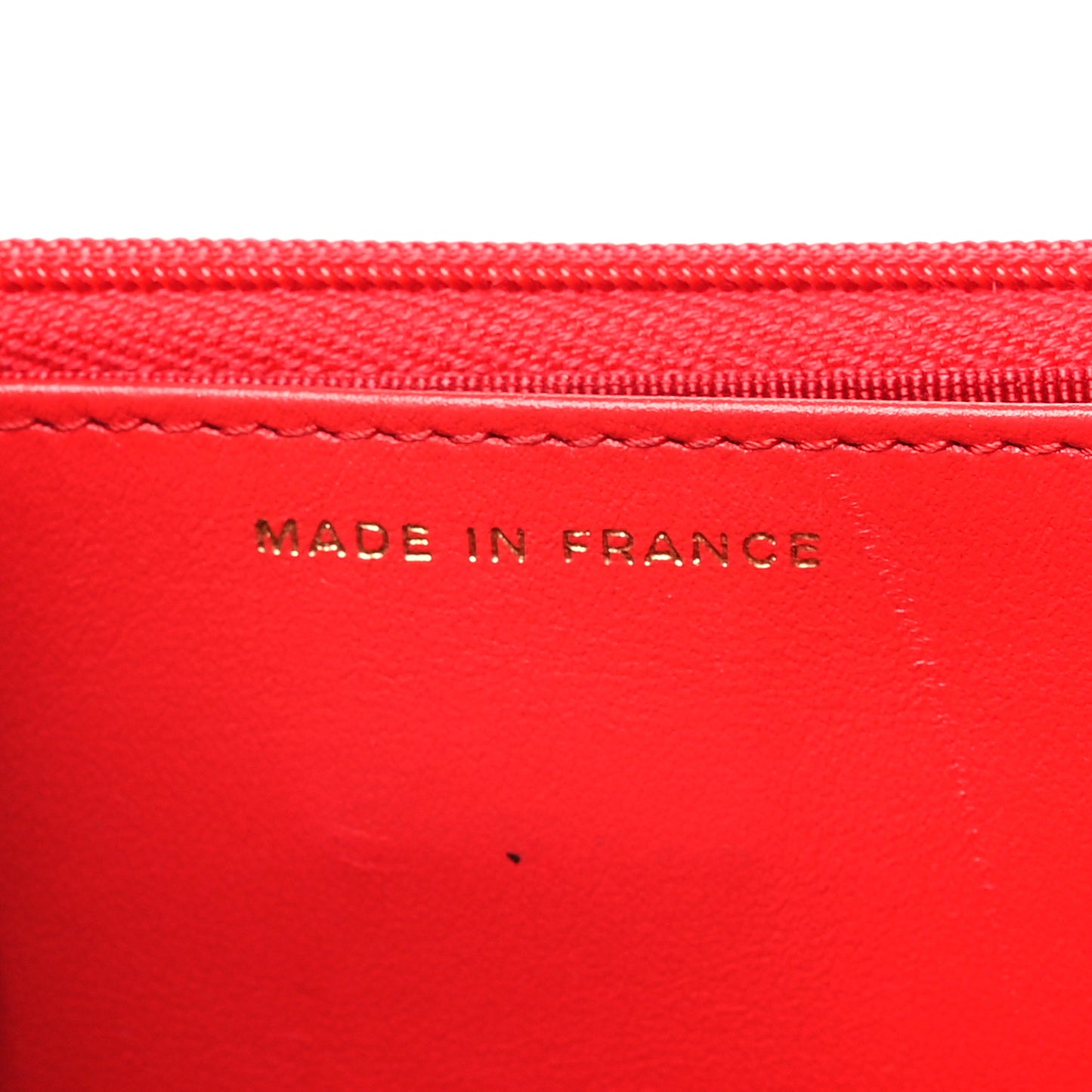 Caviar Quilted Wallet on Chain WOC Red