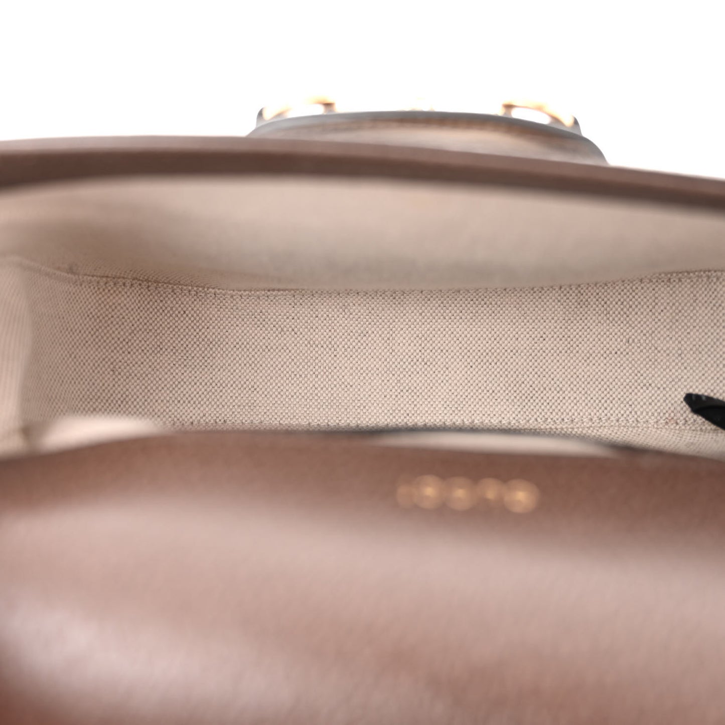 Monogram Jumbo GG Textured Dollar Calfskin Web Mini Horsebit 1955 Shoulder Bag Camel Ebony New Acero