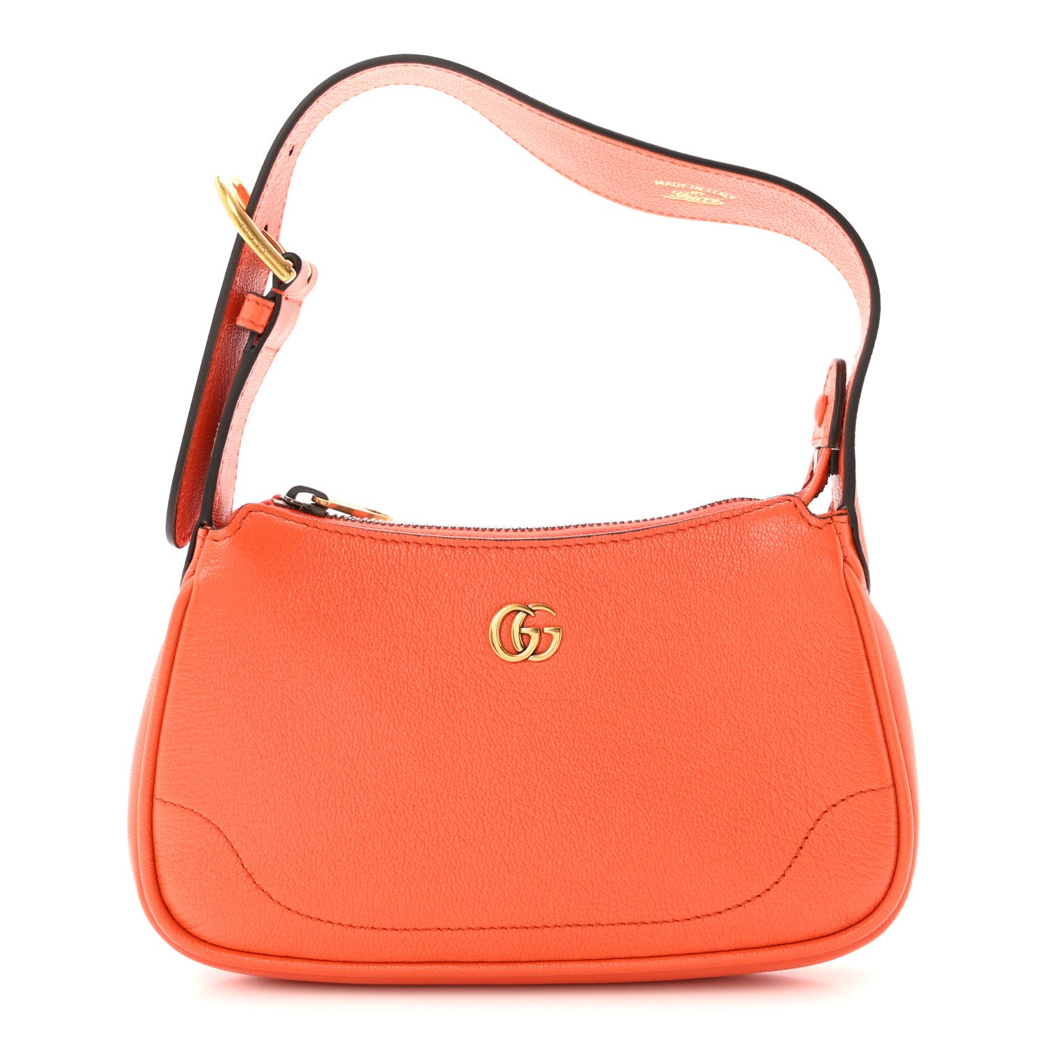 Gucci Goatskin Mini Aphrodite Shoulder Bag Orange 1921244