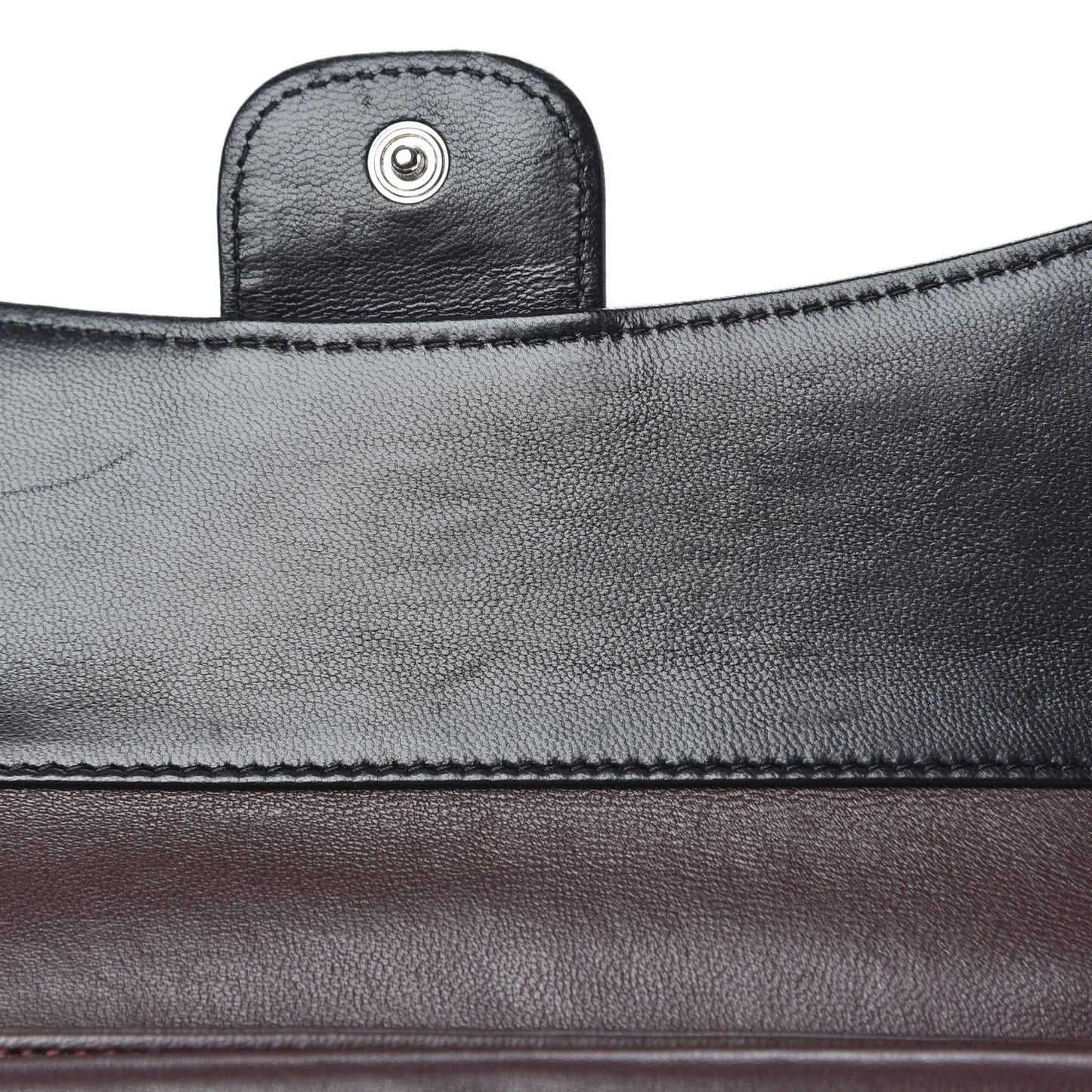 Lambskin Quilted Large Flap Wallet Black