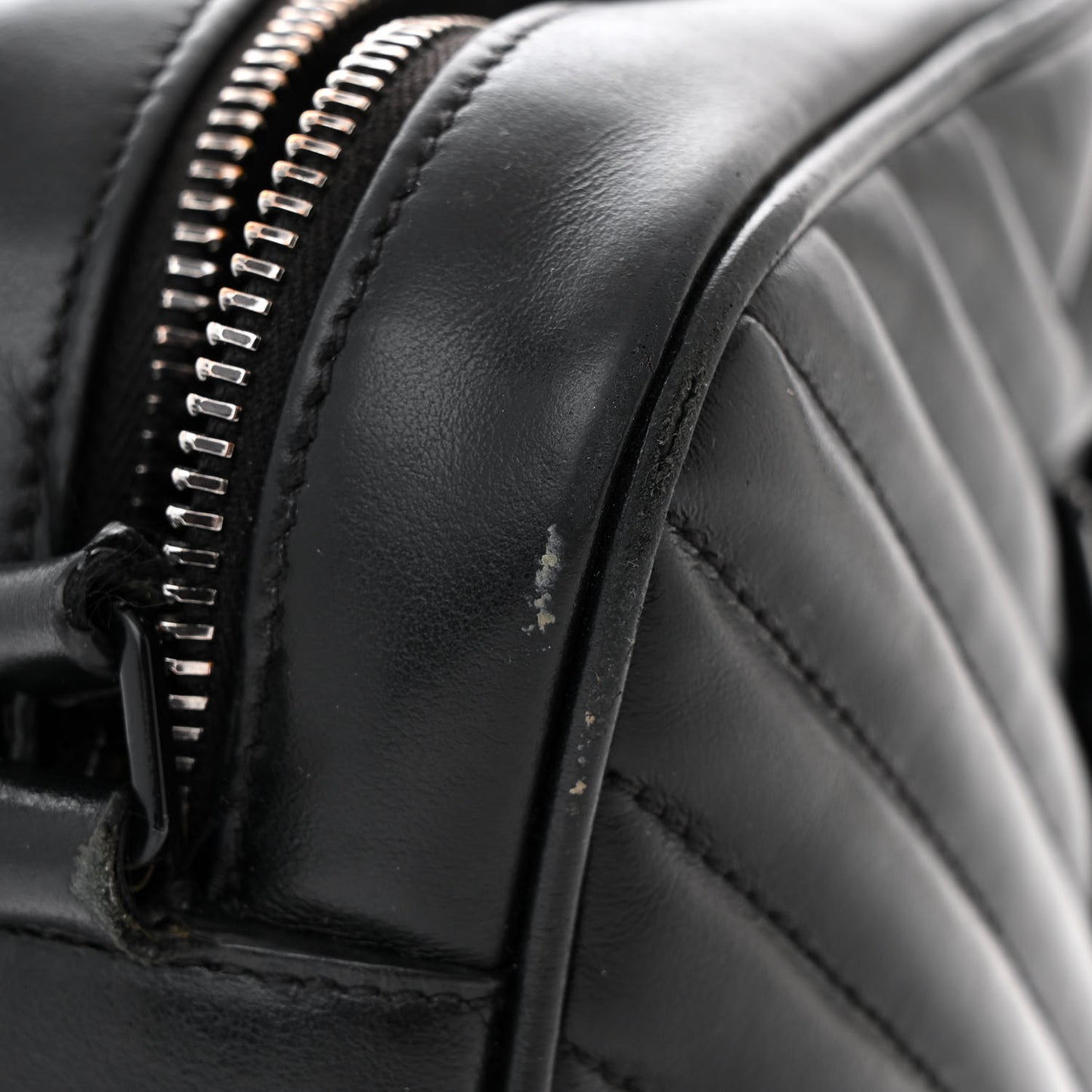 Calfskin Matelasse Monogram Monochrome Lou Camera Bag Black
