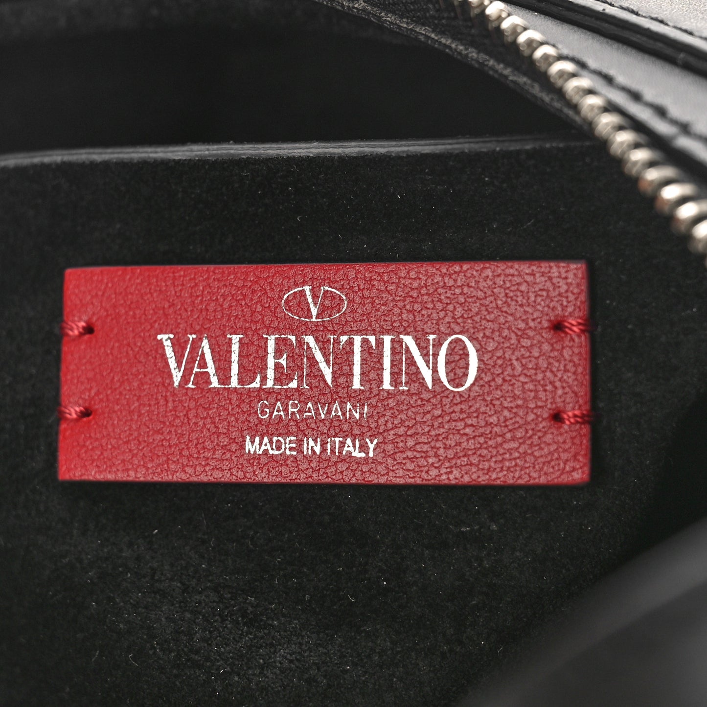 Calfskin VLTN Print Shoulder Bag Black