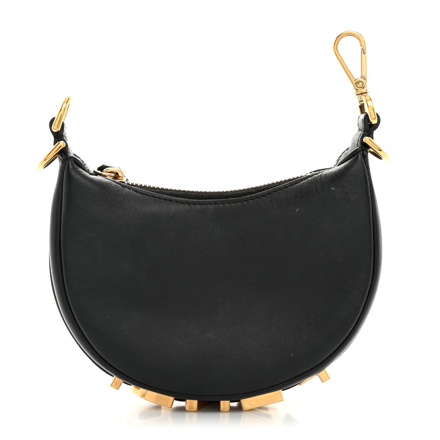 Vitello Grace Matte Nano Fendigraphy Hobo Charm Black