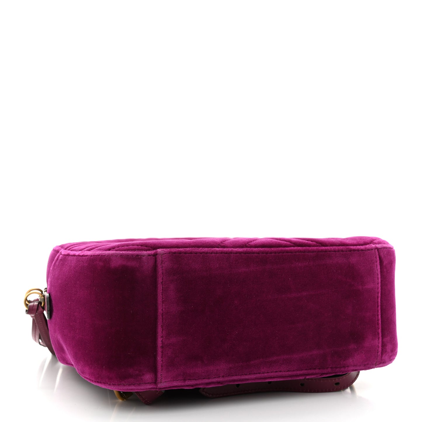 Velvet Matelasse GG Marmont Dome Backpack Fuchsia Violet Cyclamen