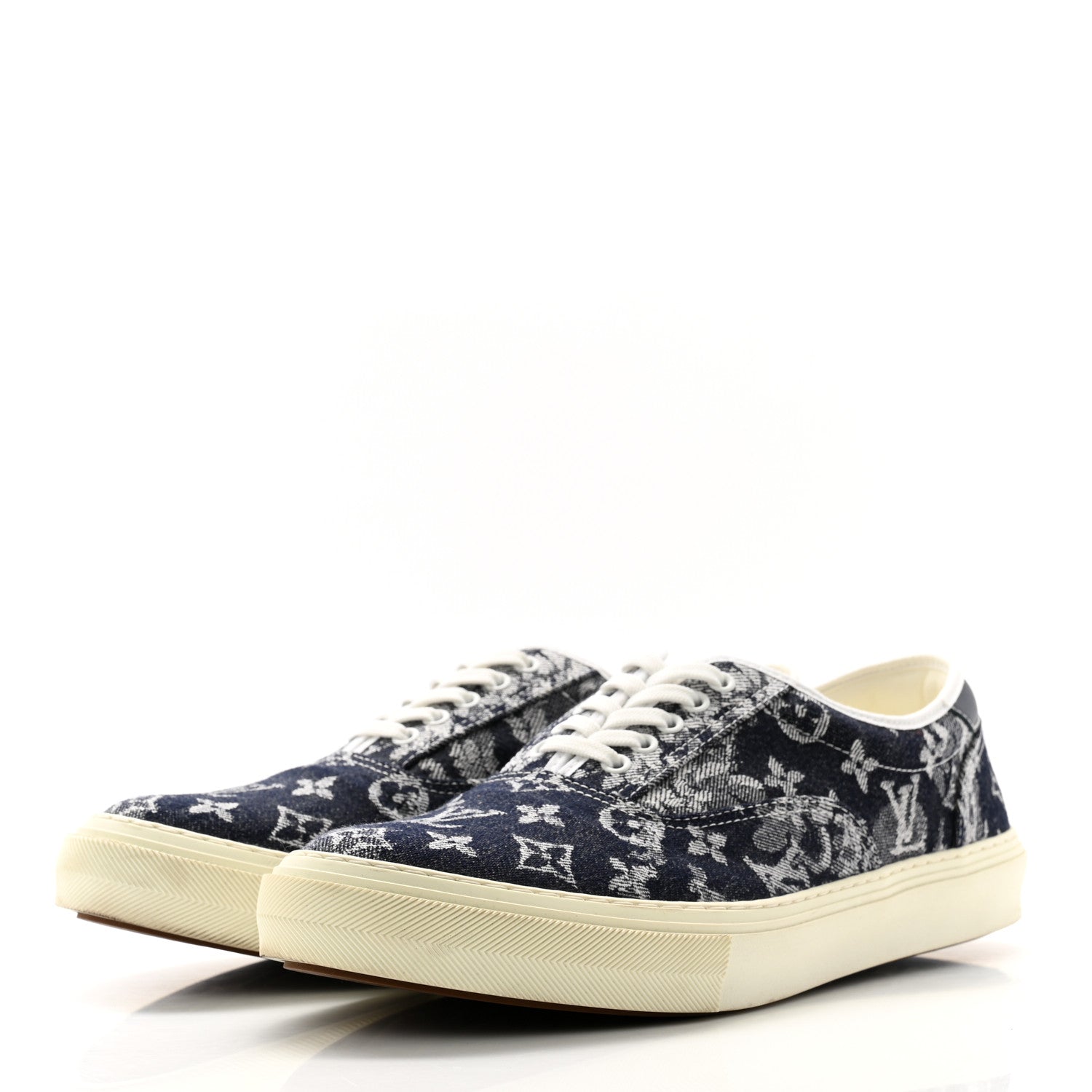 Louis Vuitton Monogram Denim Sneakers 12 Grey 3 of 9