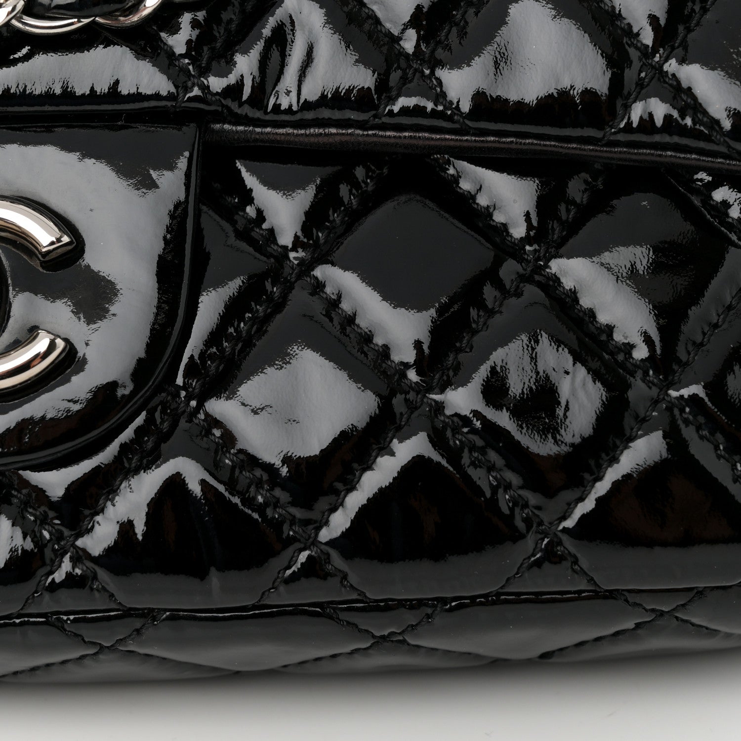 Chanel Patent Quilted Medium Single Flap Black 14 of 14