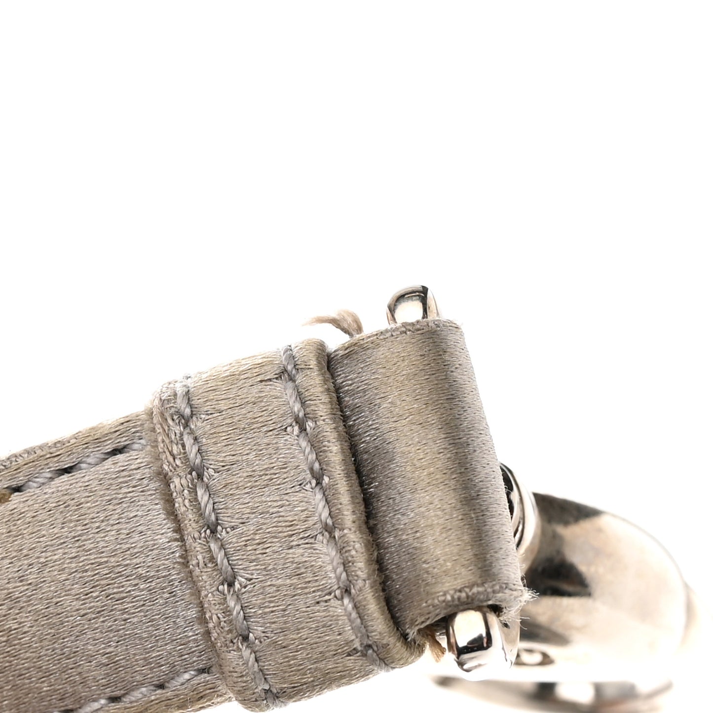 Satin Crystal Cannage Mini Lady Dior Gray