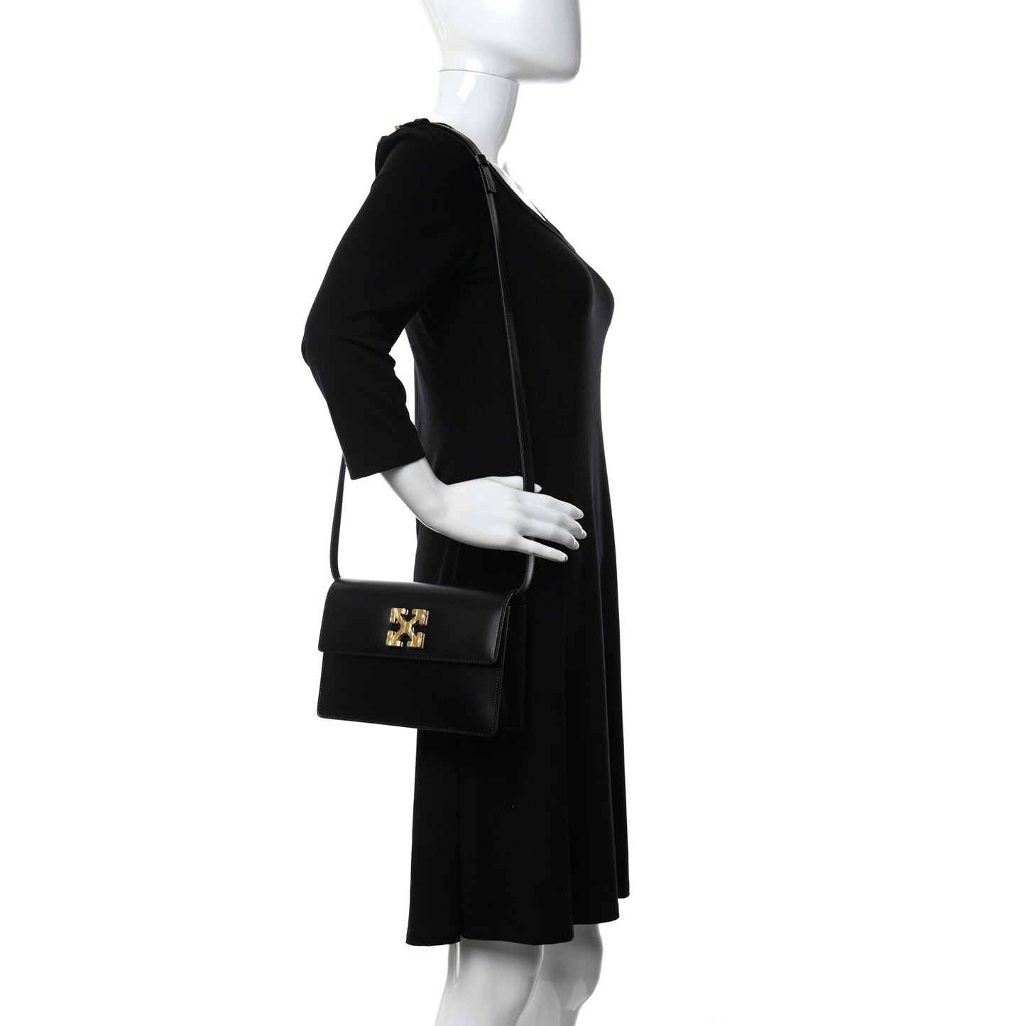 Calfskin Jitney 2.0 Crossbody Bag Black
