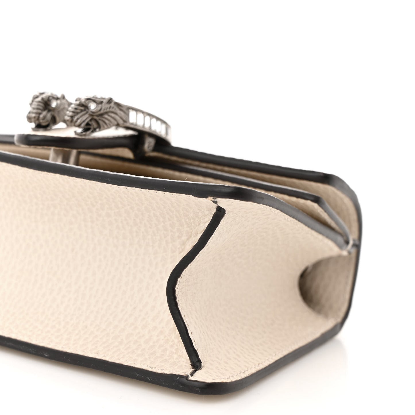 Dollar Calfskin Crystal Mini Dionysus Top Handle Bag Mystic White