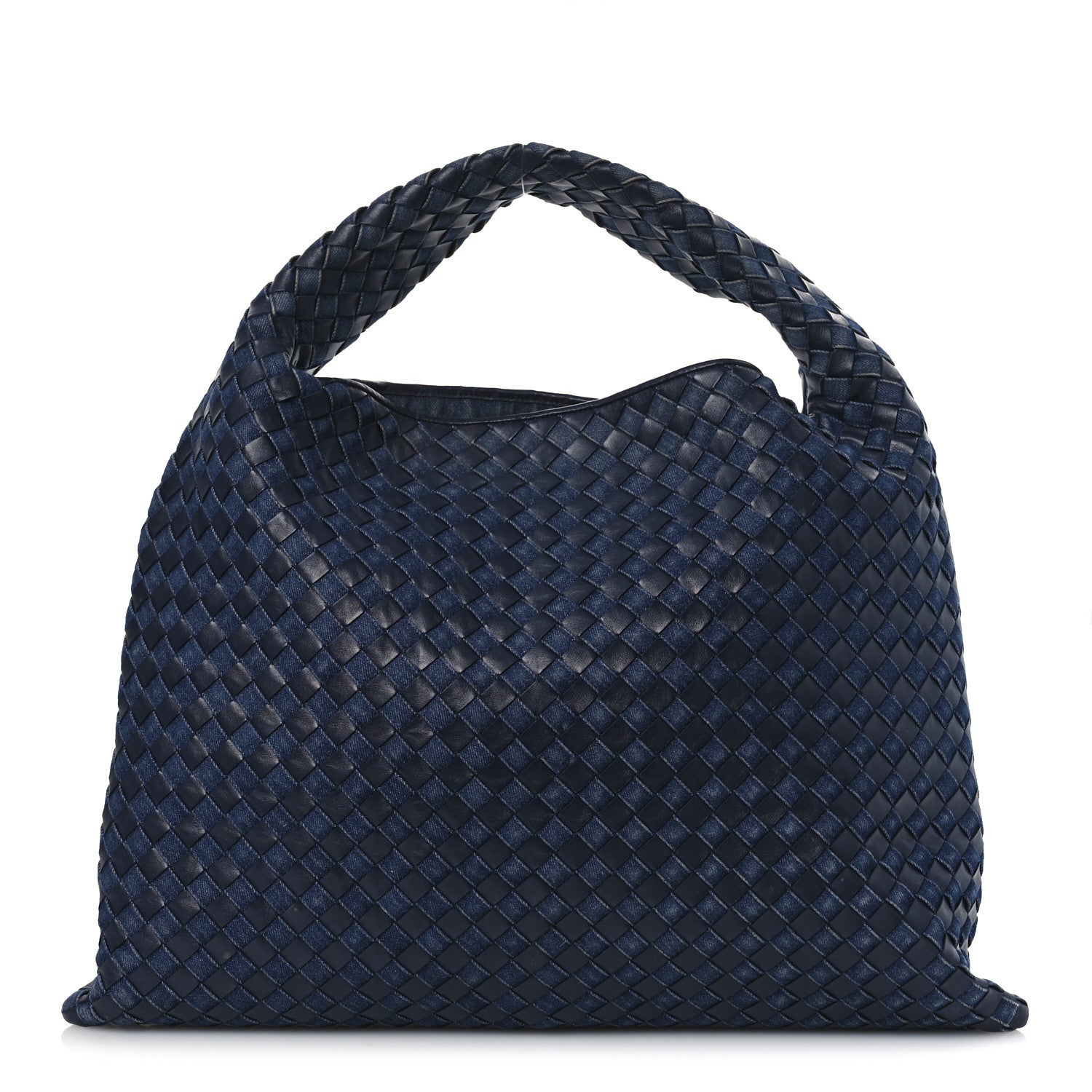 バッグ BOTTEGA VENETA Bottega Veneta Denim Nappa Intrecciato Large Hop Abyss Indigo