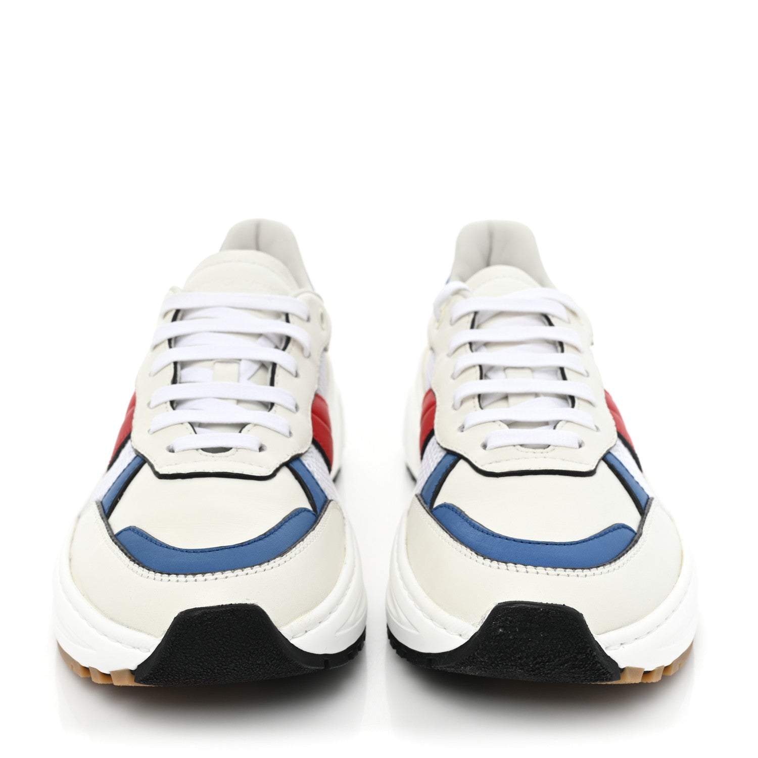 Bottega Veneta Calfskin Technical Mesh Speedster Sneakers 39 White Red Blue 2 of 8