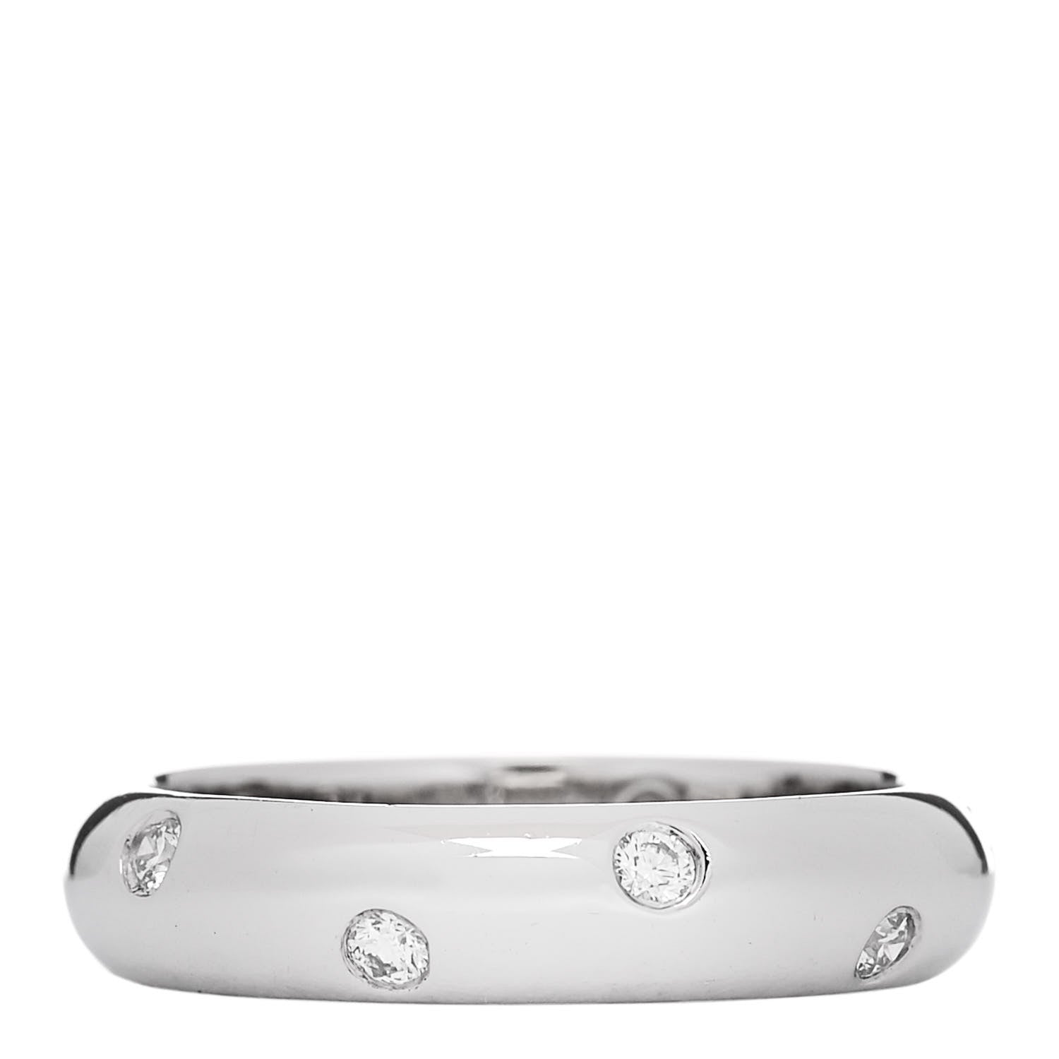 Tiffany Platinum Diamond 4mm Etoile Band Ring 52 6 3 of 5