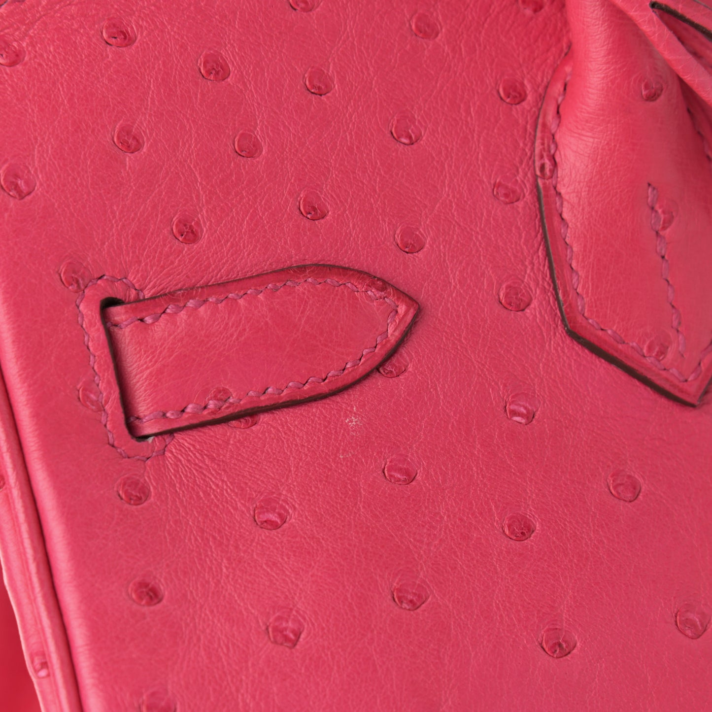 Ostrich Birkin 30 Rose Tyrien
