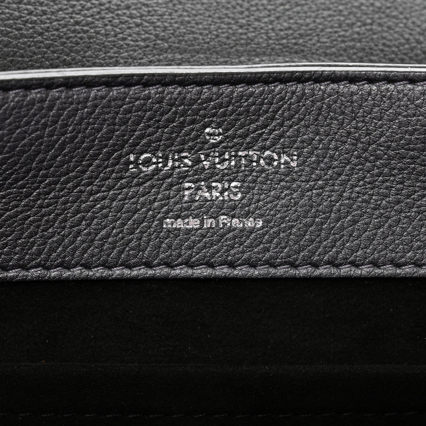 Metallic Calfskin Eyelet Lockme Backpack Black