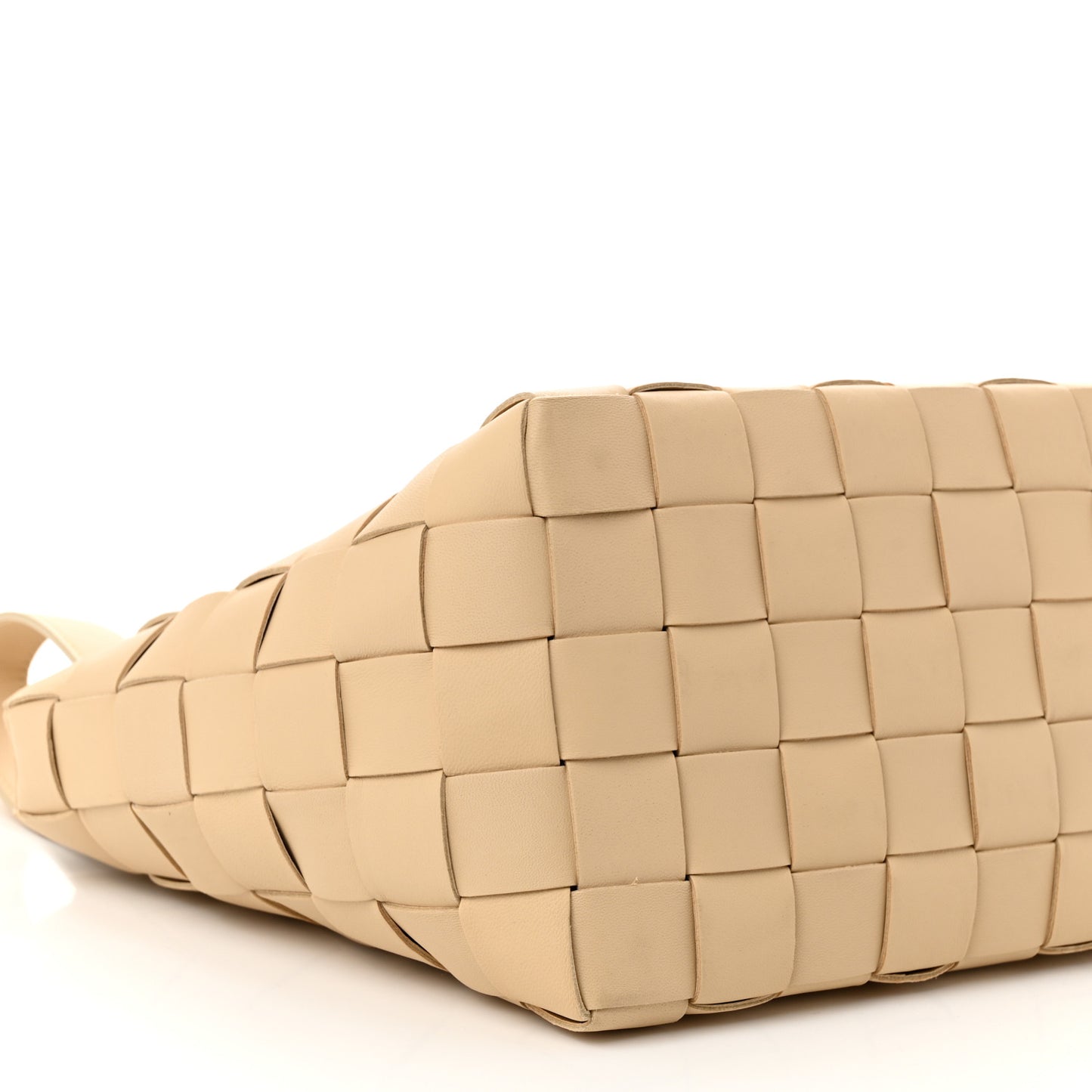Lambskin Maxi Intrecciato Bowling Cassette Shoulder Bag Porridge