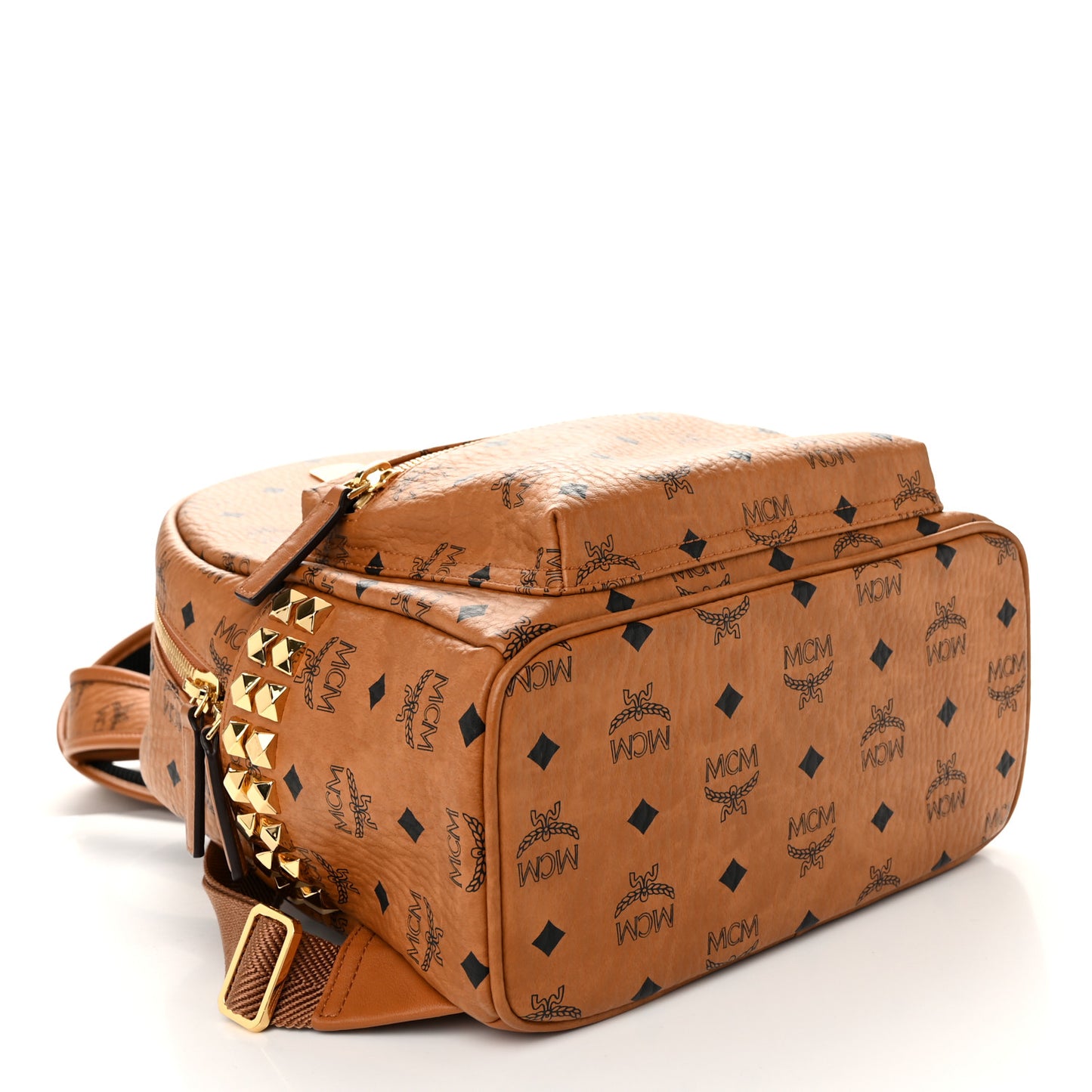 Visetos Small Side Stud Stark Backpack Cognac