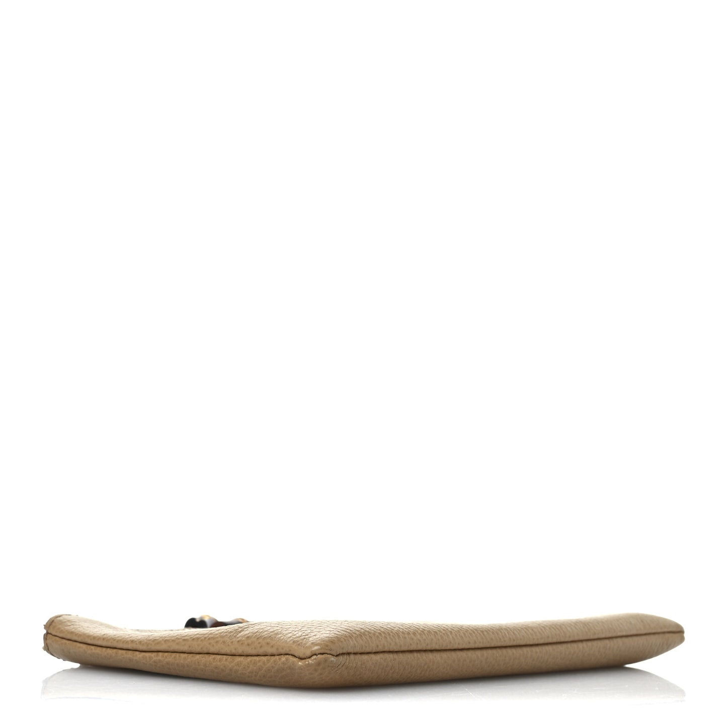 Calfskin Large Bamboo Clutch Brown