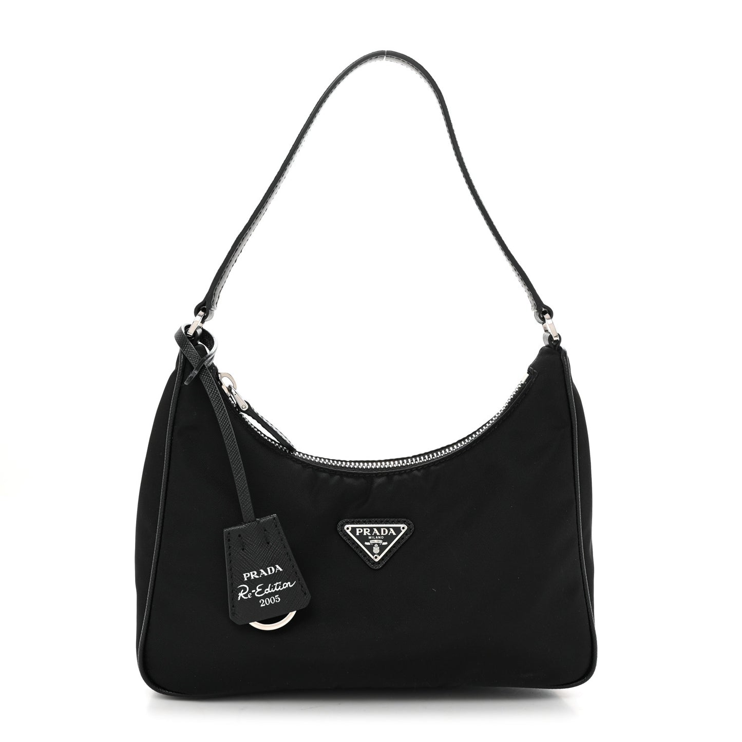 Tessuto Nylon Saffiano Mini Re-Edition 2005 Bag Black