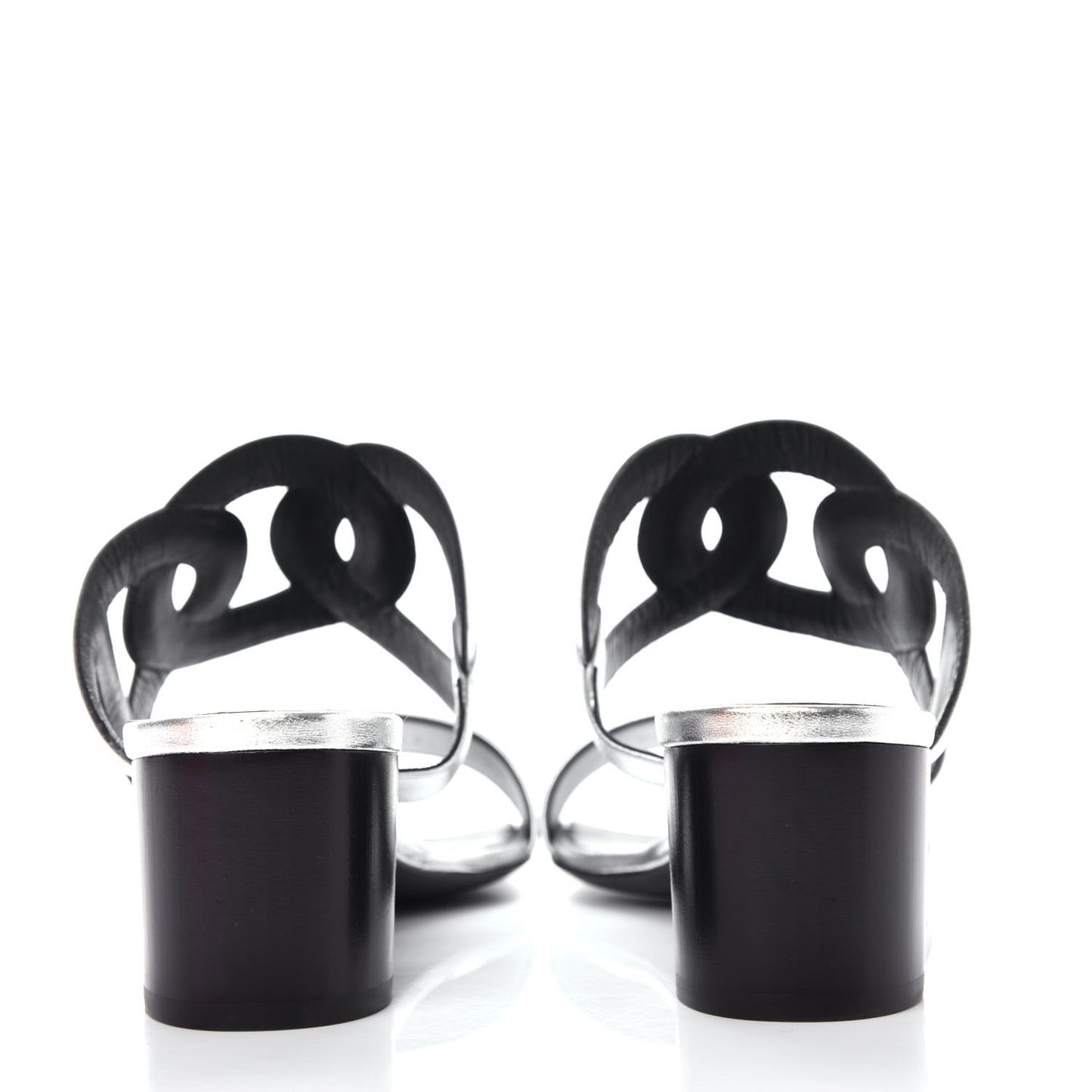 Metallic Nappa Bikini Sandals 37 Argent