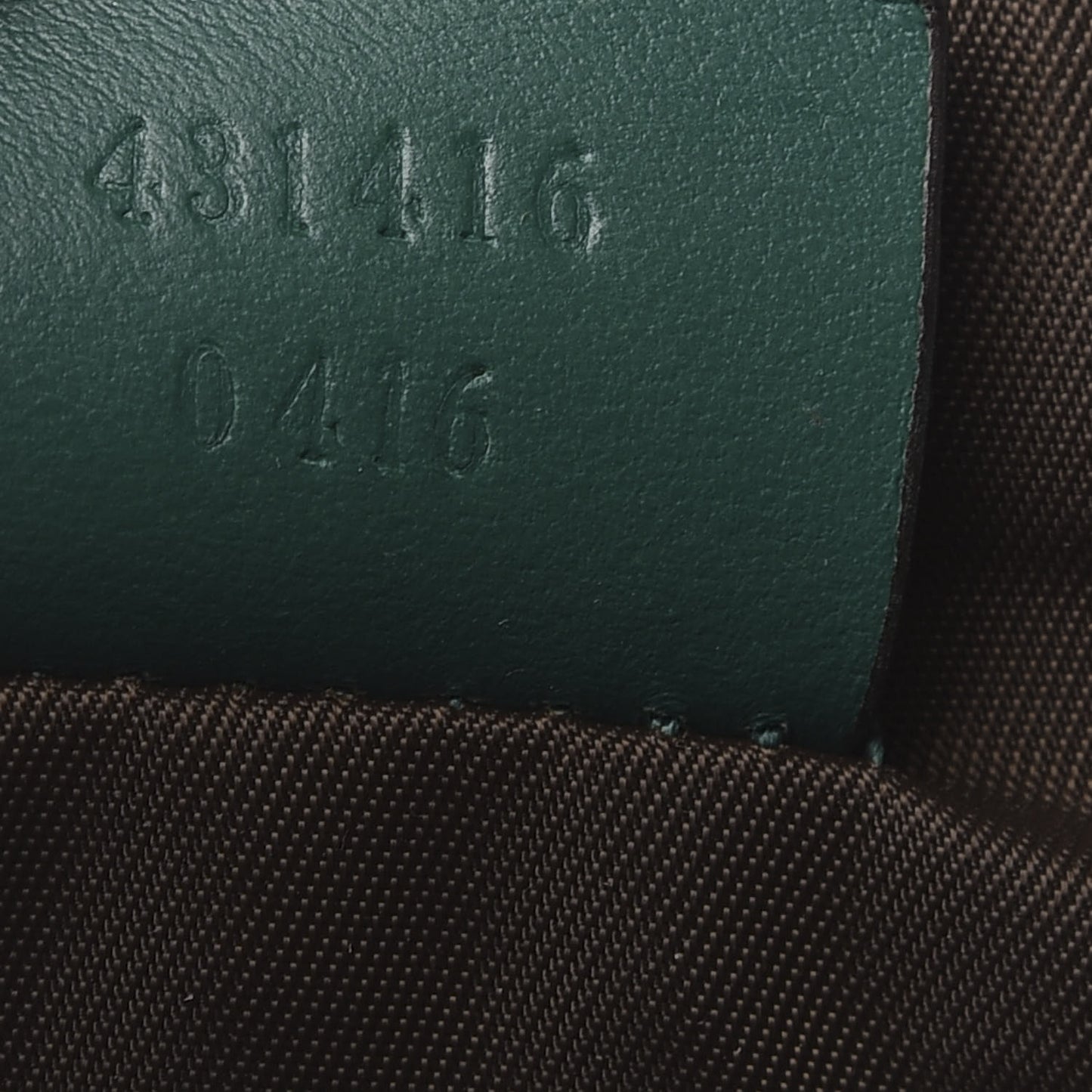 Calfskin Embroidered Large L'Aveugle Par Amour Zip Pouch Green