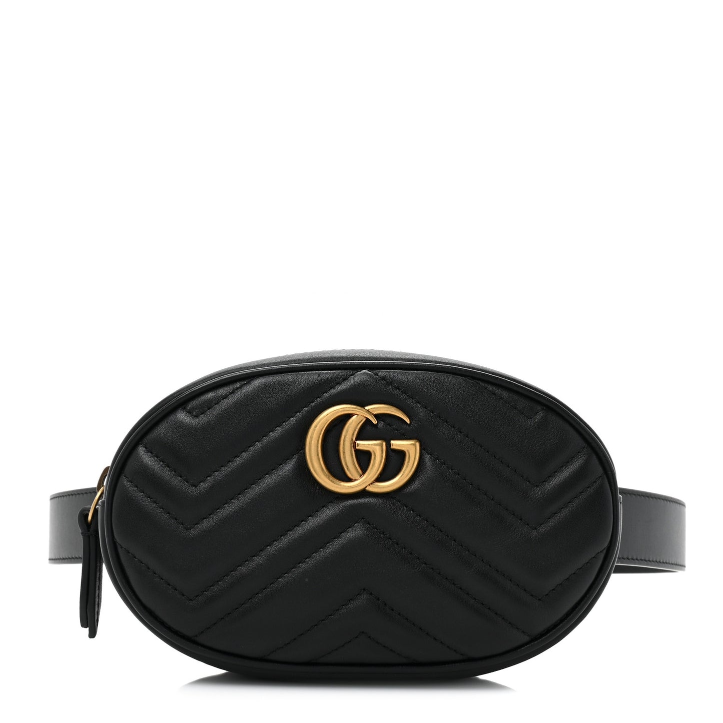 Calfskin Matelasse GG Marmont Belt Bag 85 34 Black