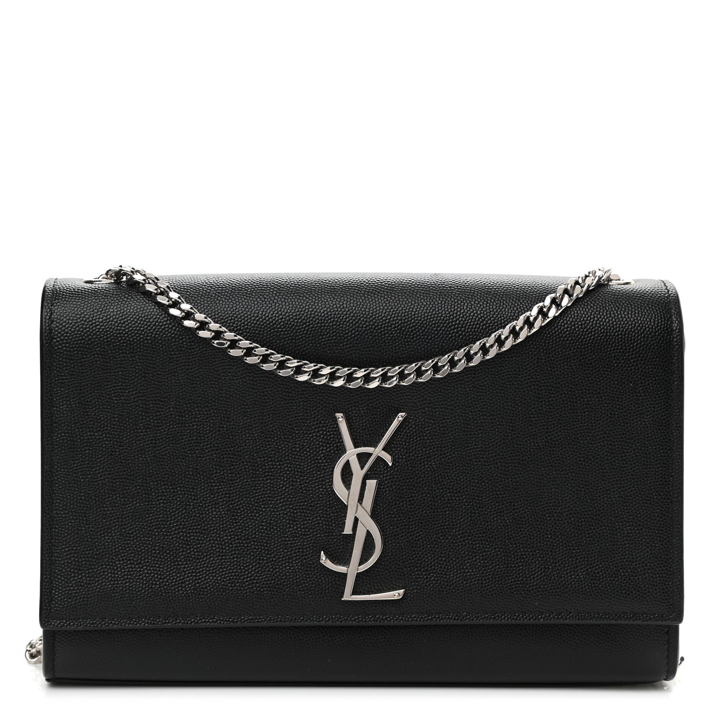 Grain De Poudre Medium Classic Monogram Kate Satchel Black