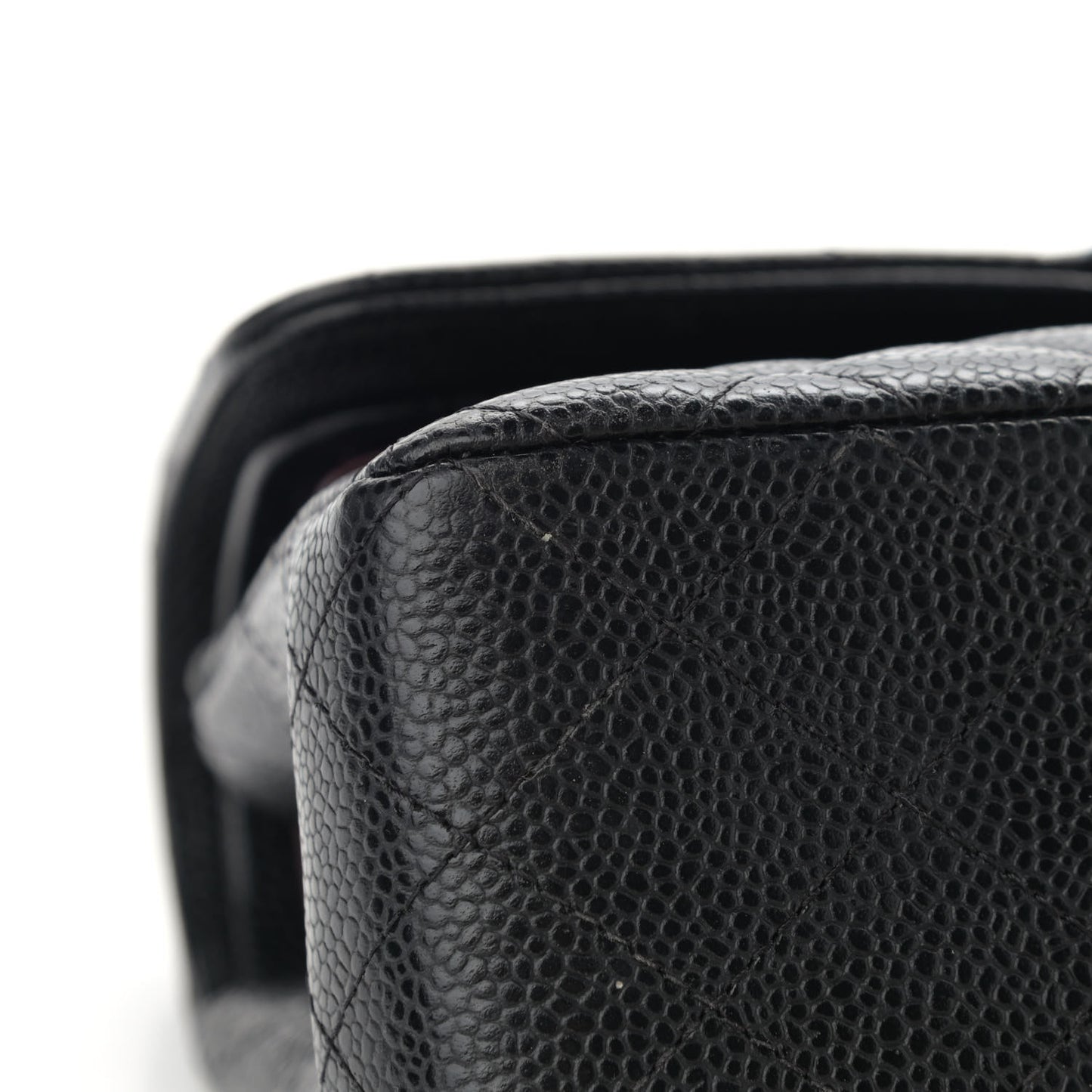 Caviar Quilted Small Double Flap Black