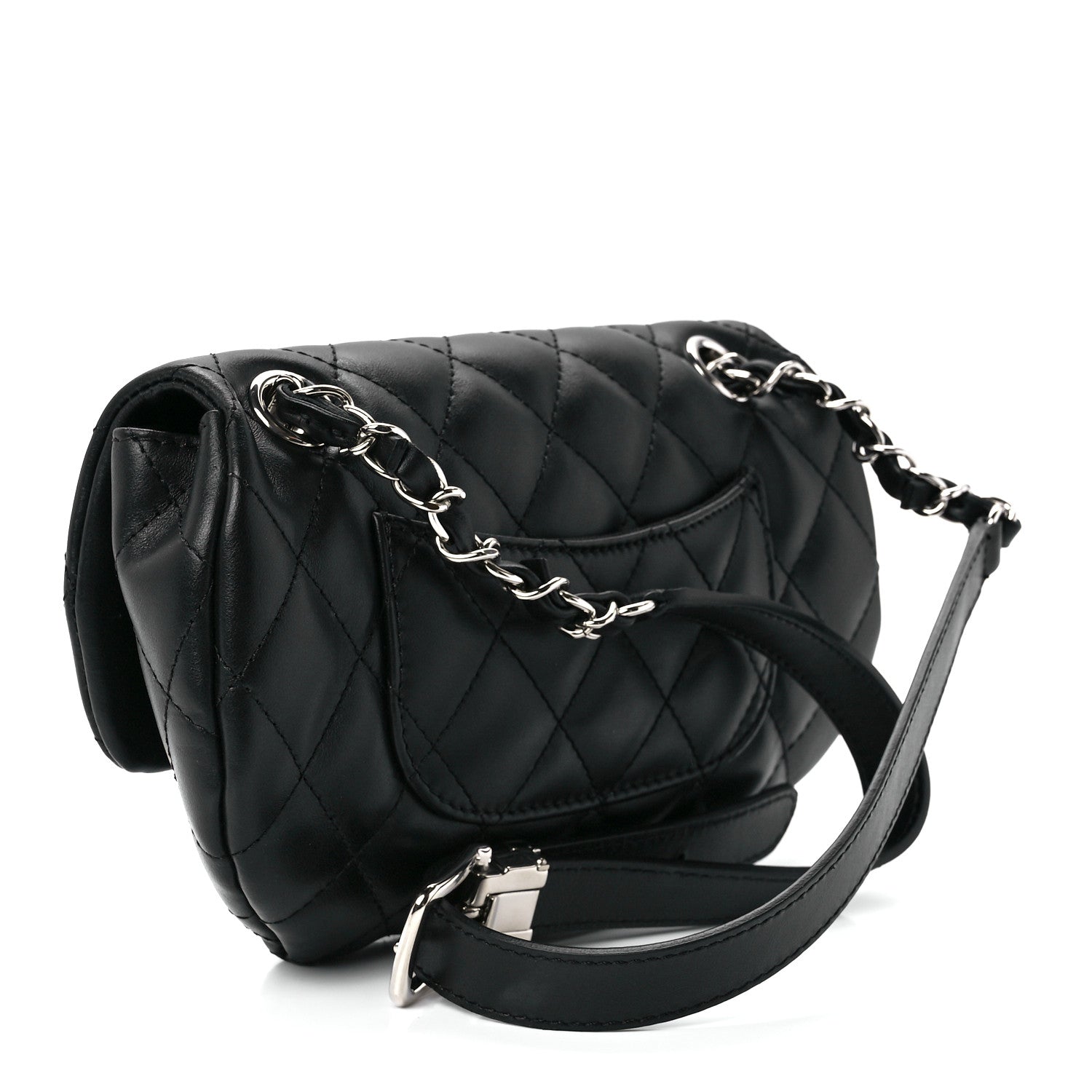 Chanel Calfskin Quilted CC Uniform Flap Belt Bag Black 3 of 13