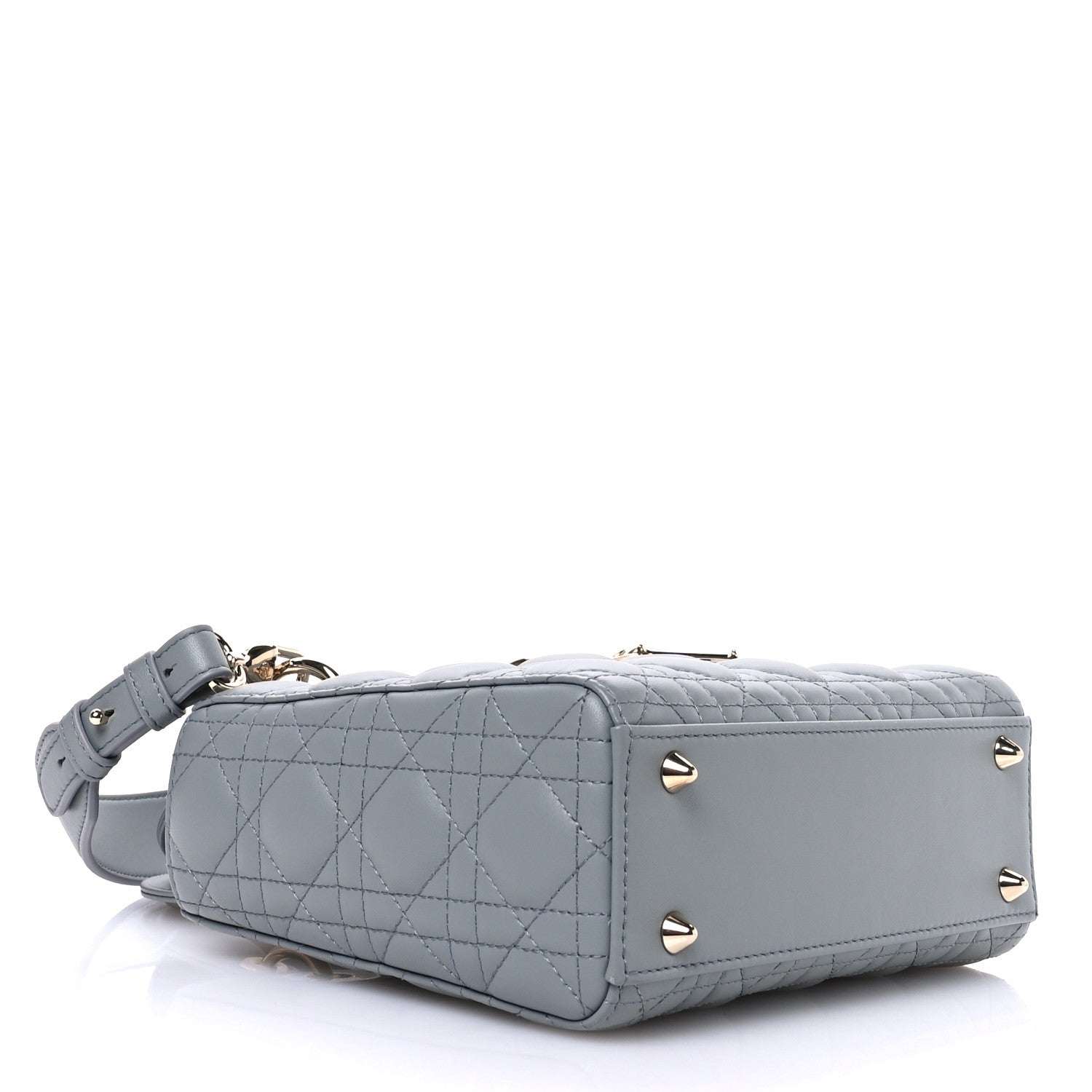 Christian Dior Lambskin Cannage Small My ABCDior Lady Dior Grey 4 of 11