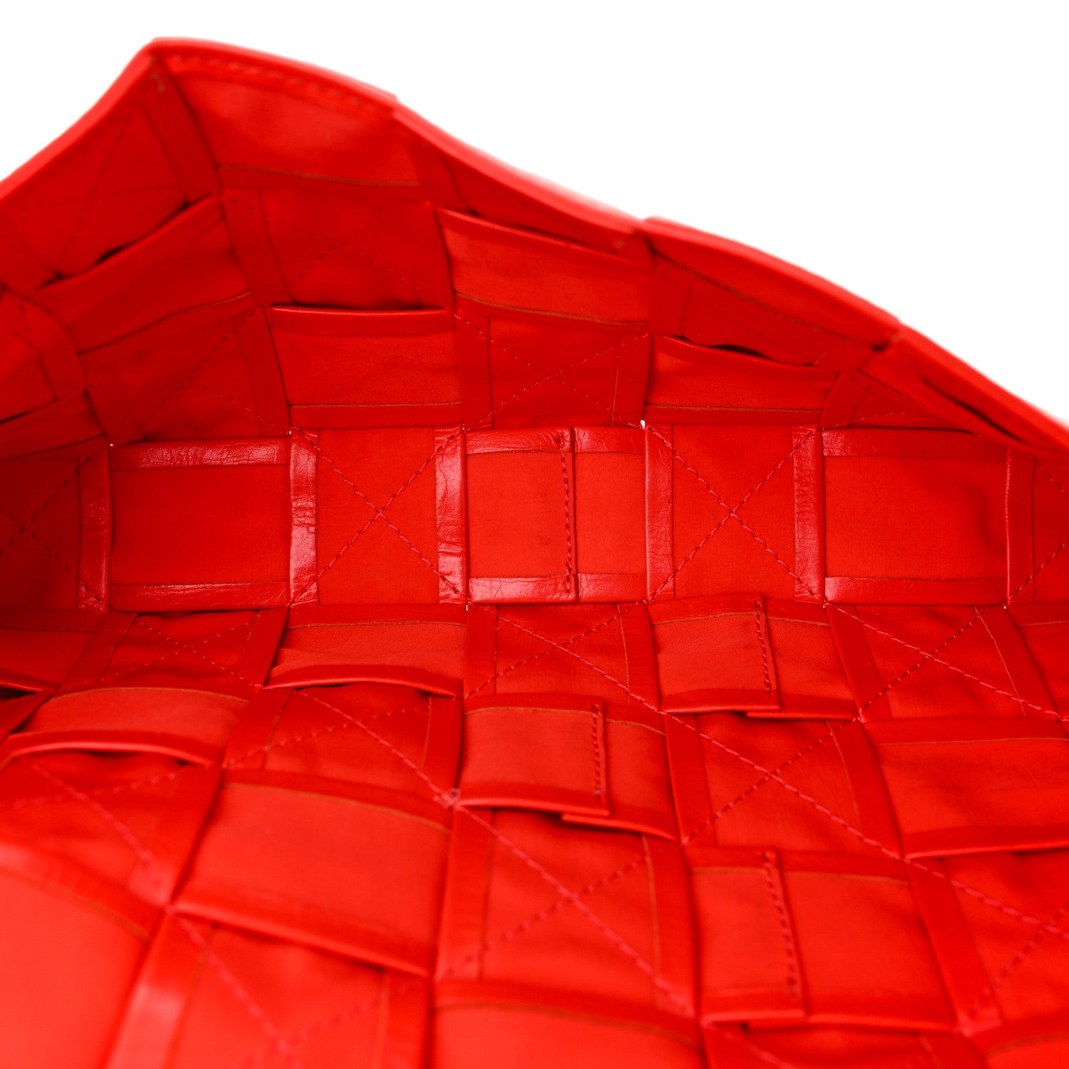 Bottega Veneta Paper Calfskin Intrecciato Stretch Cassette Bright Red 6 of 15