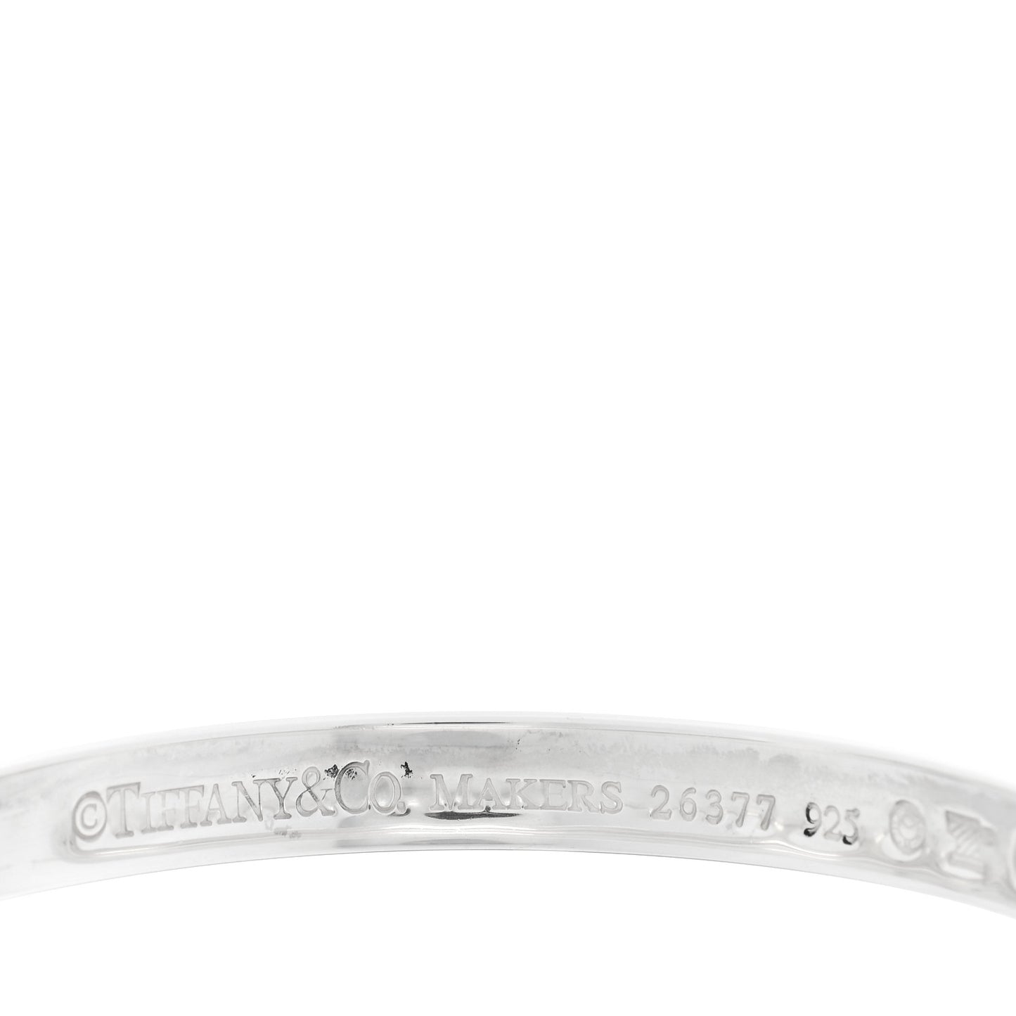 Sterling Silver Makers Mark Bangle Bracelet
