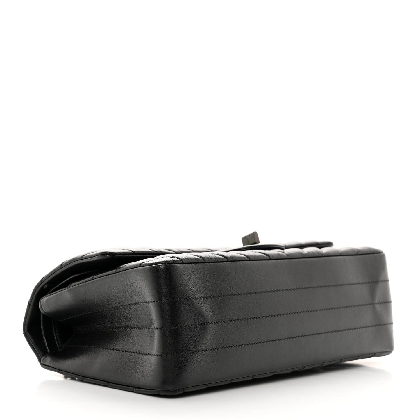 Aged Calfskin Chevron Quilted 2.55 Reissue 225 Flap So Black