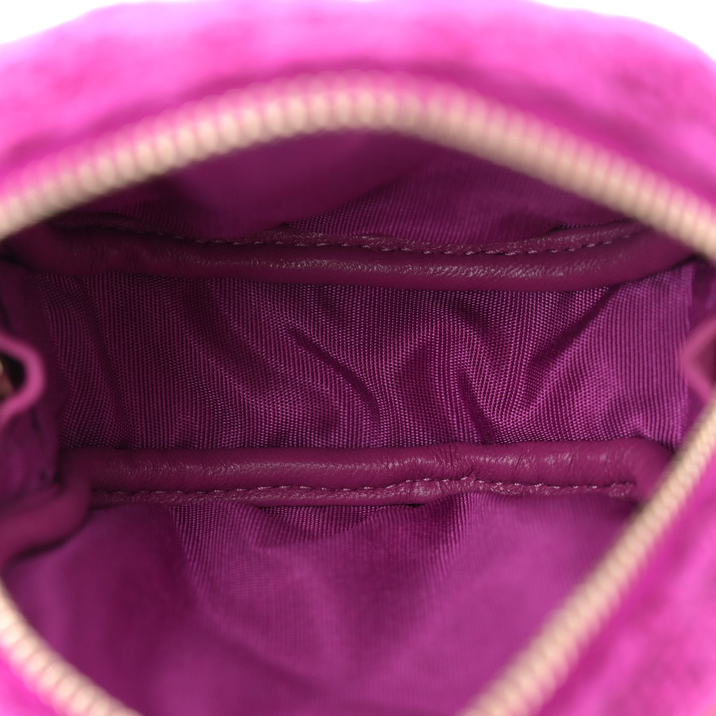 Tweed Lambskin Quilted Waist Bag With Coin Purse Fuchsia