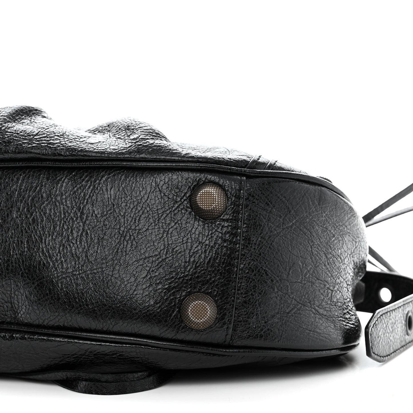 Agneau Arena Monochrome Small Le Cagole Shoulder Bag Black