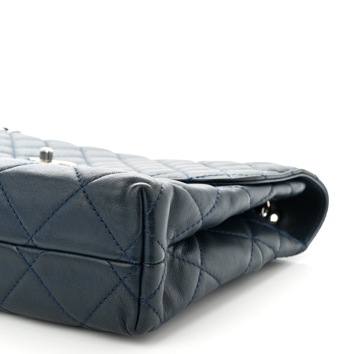 Chanel Calfskin Quilted In The Business Flap Dark Navy Blue 10 of 11