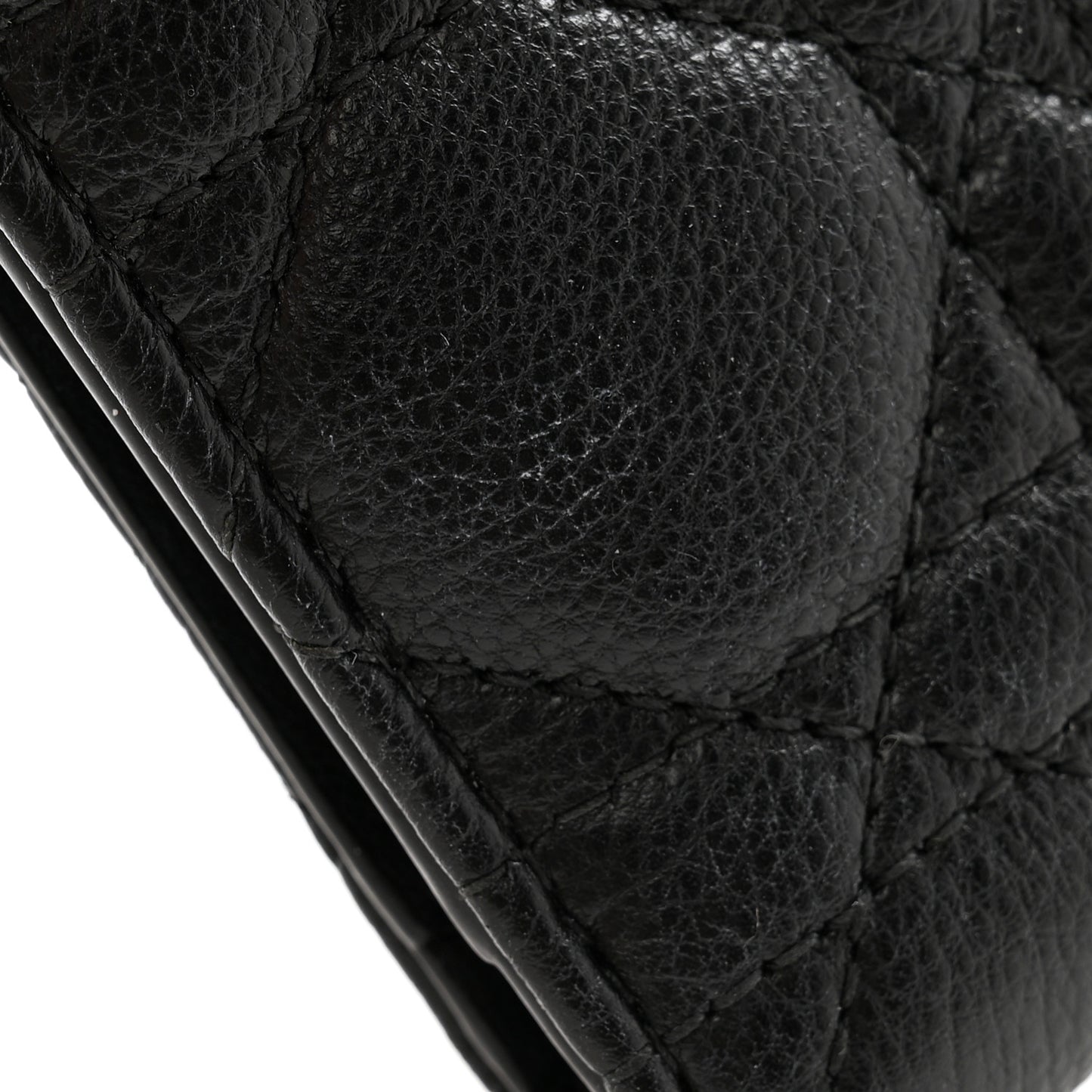 Grained Calfskin Supple Cannage Caro Dahlia Wallet Black