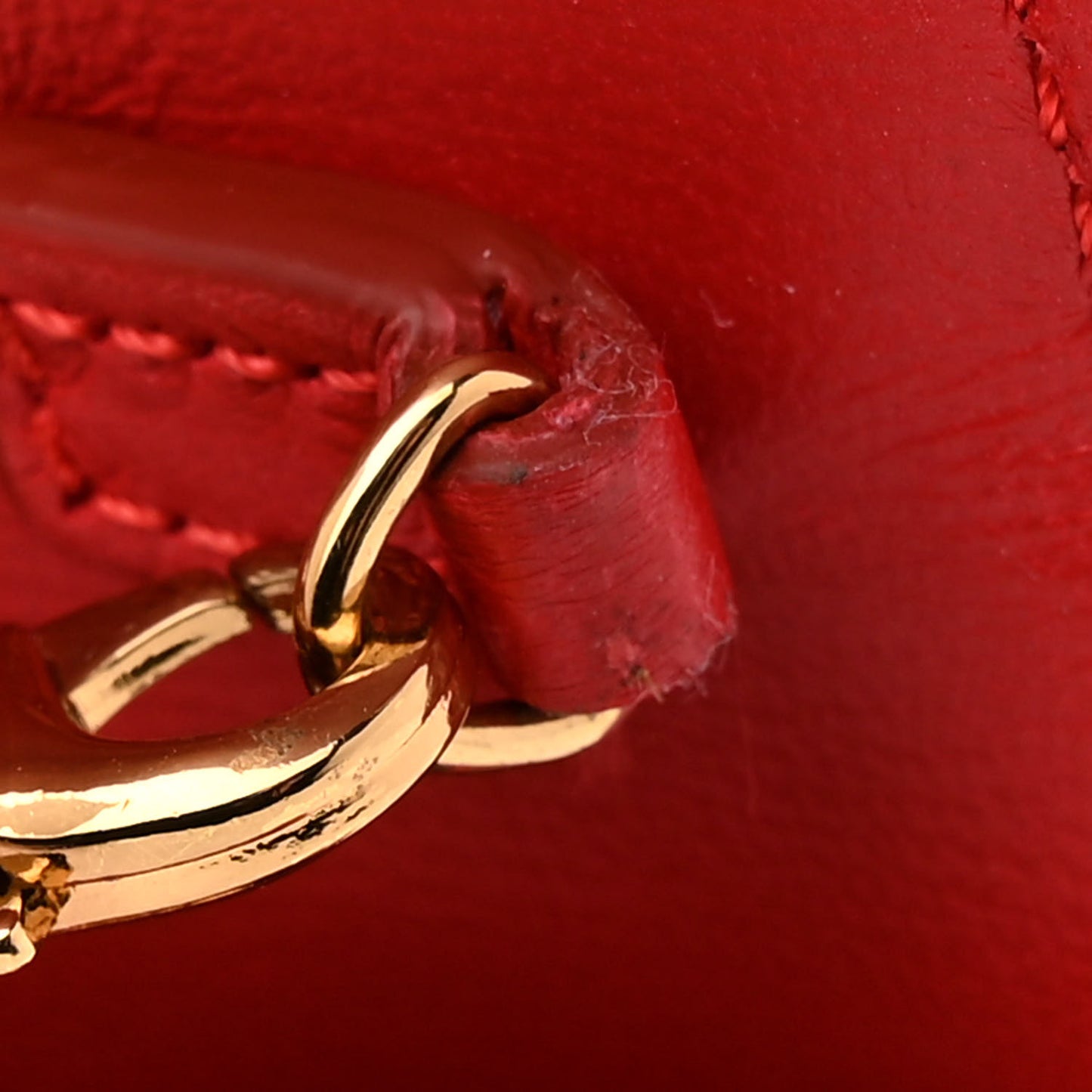 Lambskin Quilted Medusa Wallet On Chain Crossbody Red
