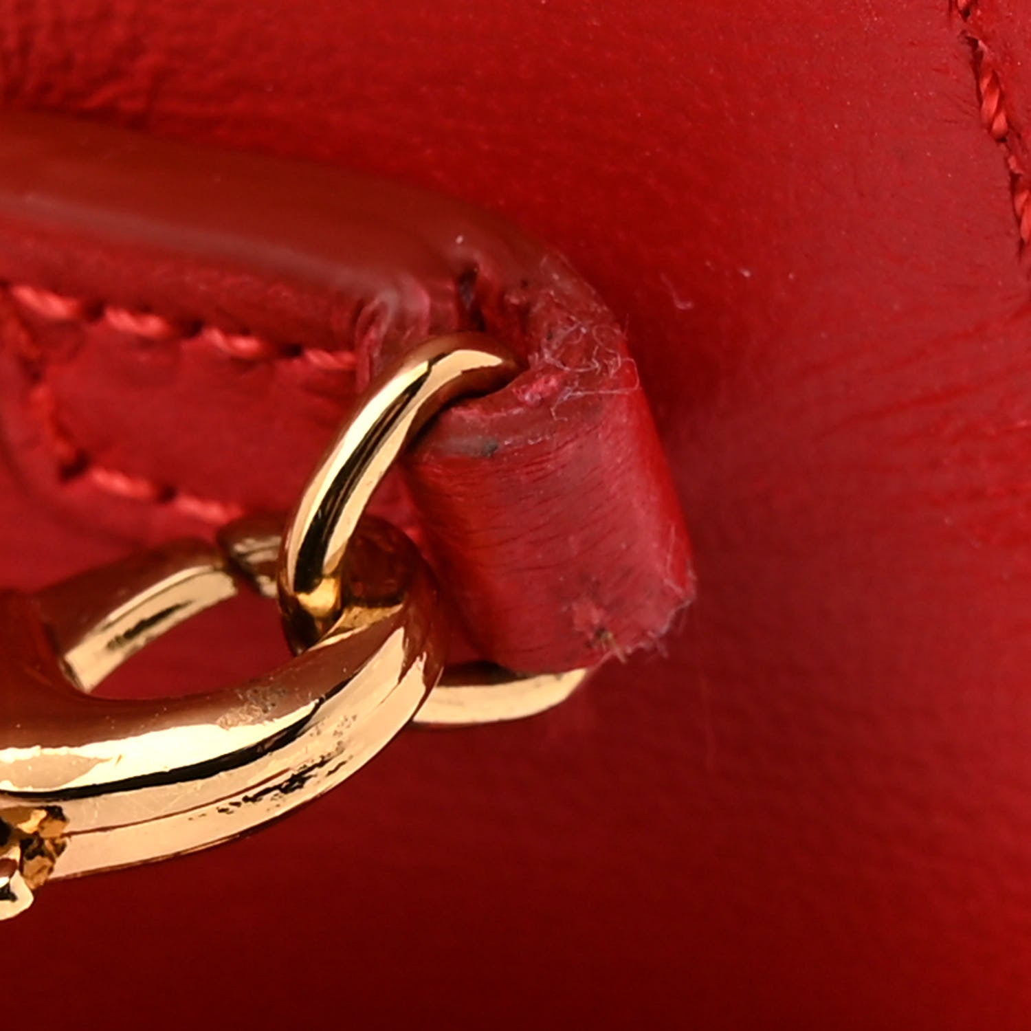 Versace Lambskin Quilted Medusa Wallet On Chain Crossbody Red 14 of 16
