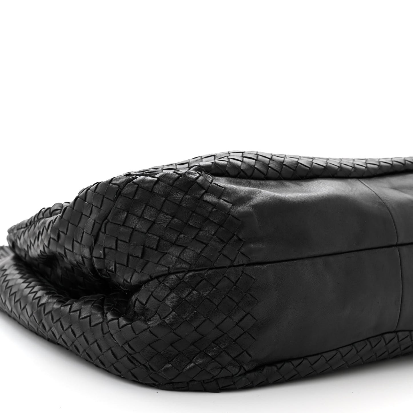 Nappa Intrecciato Medium Veneta Hobo Black