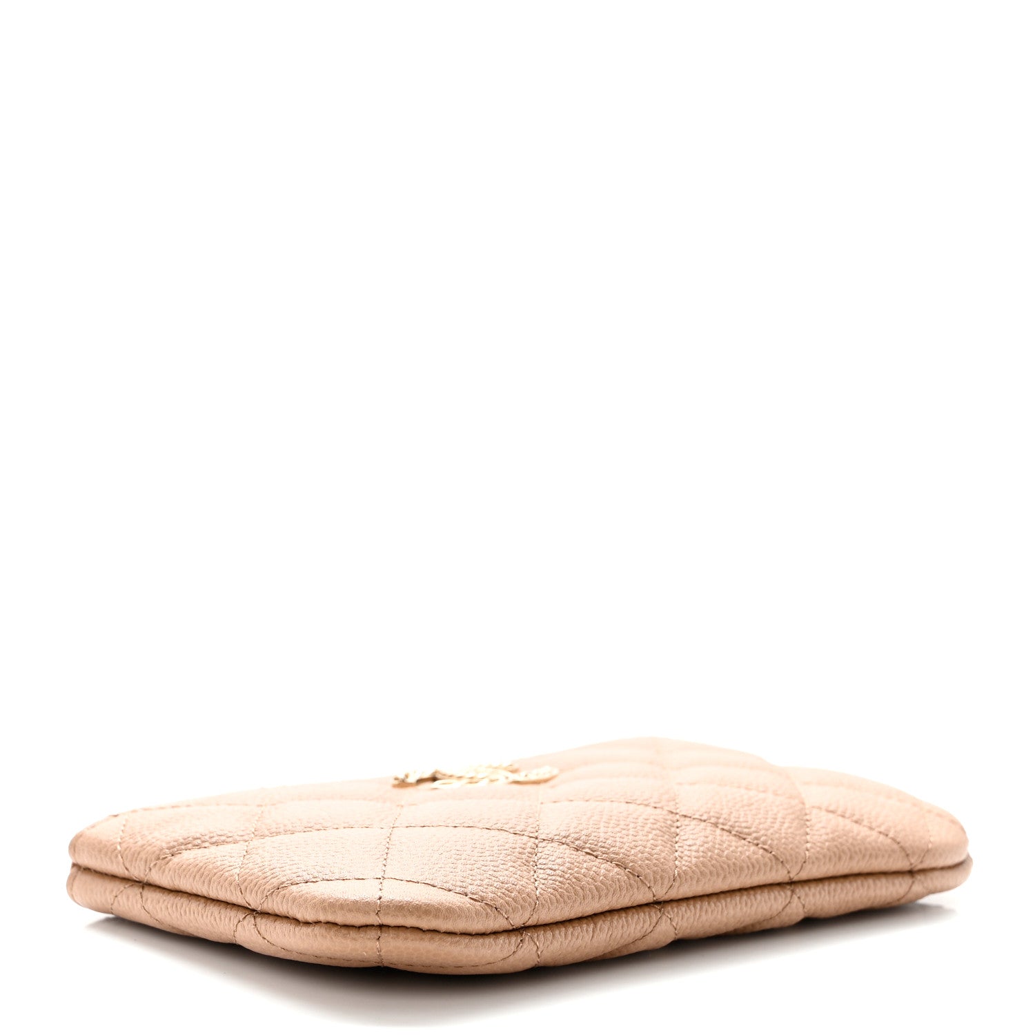 Chanel Caviar Quilted Small Multi Chain Cosmetic Case Beige 4 of 8