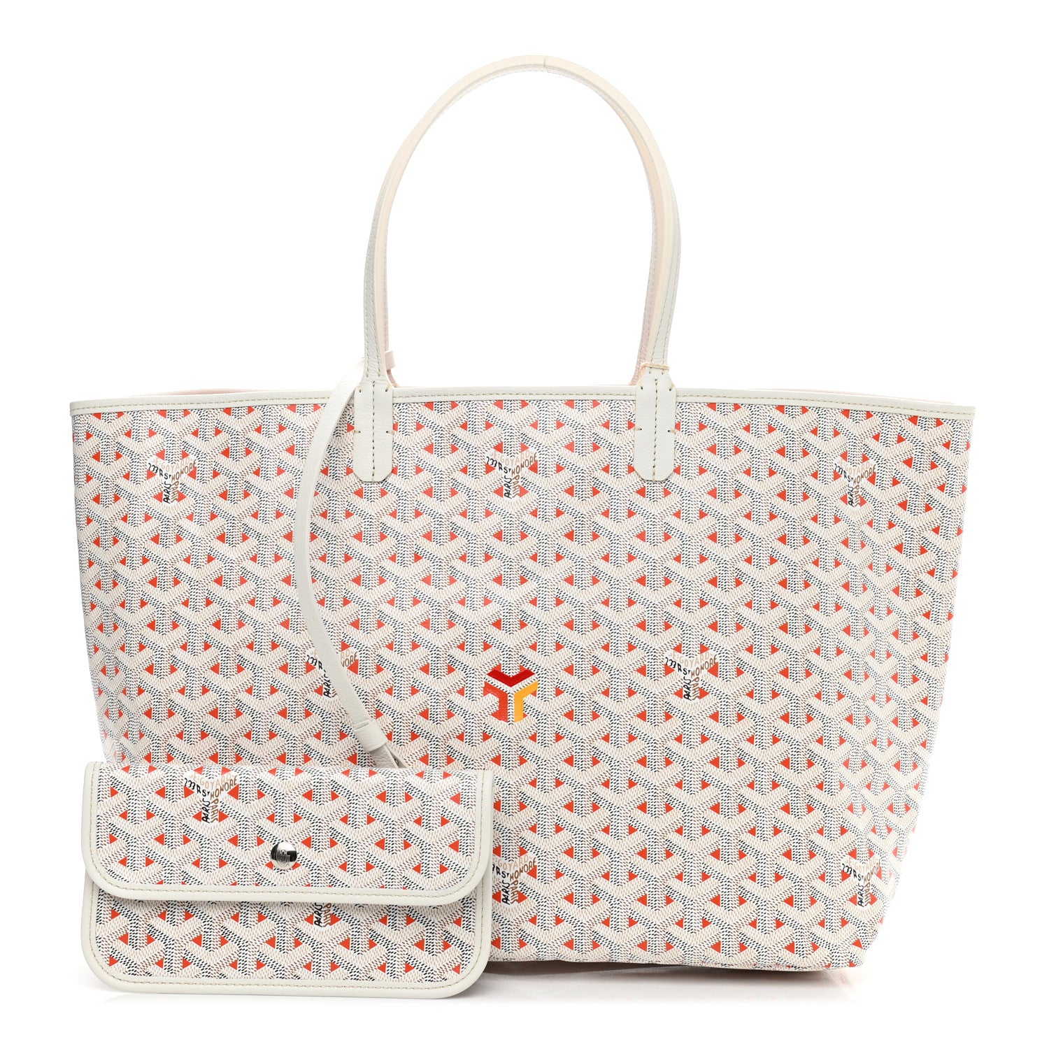 Goyard Goyardine Saint Louis Claire Voie PM White Orange 1 of 10