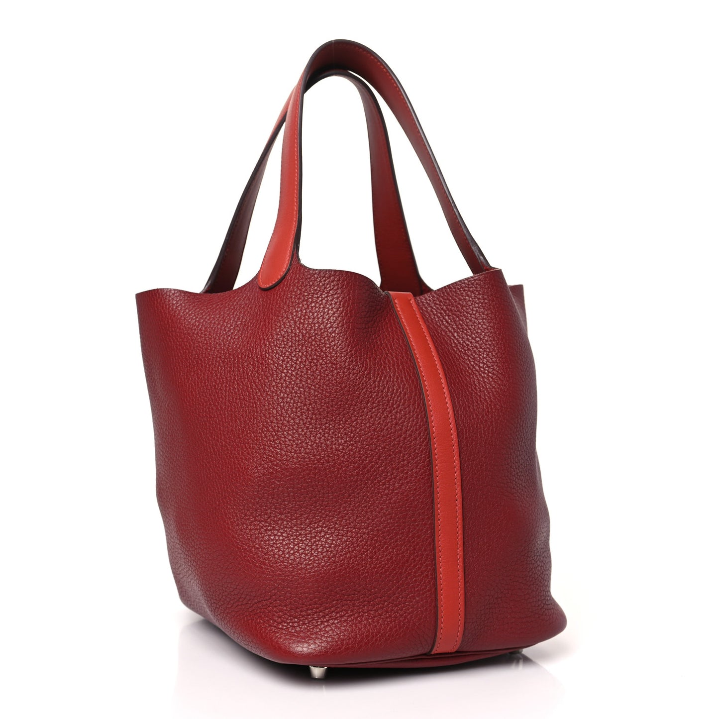 Taurillon Clemence Swift Picotin Lock 22 MM Rouge H Brique
