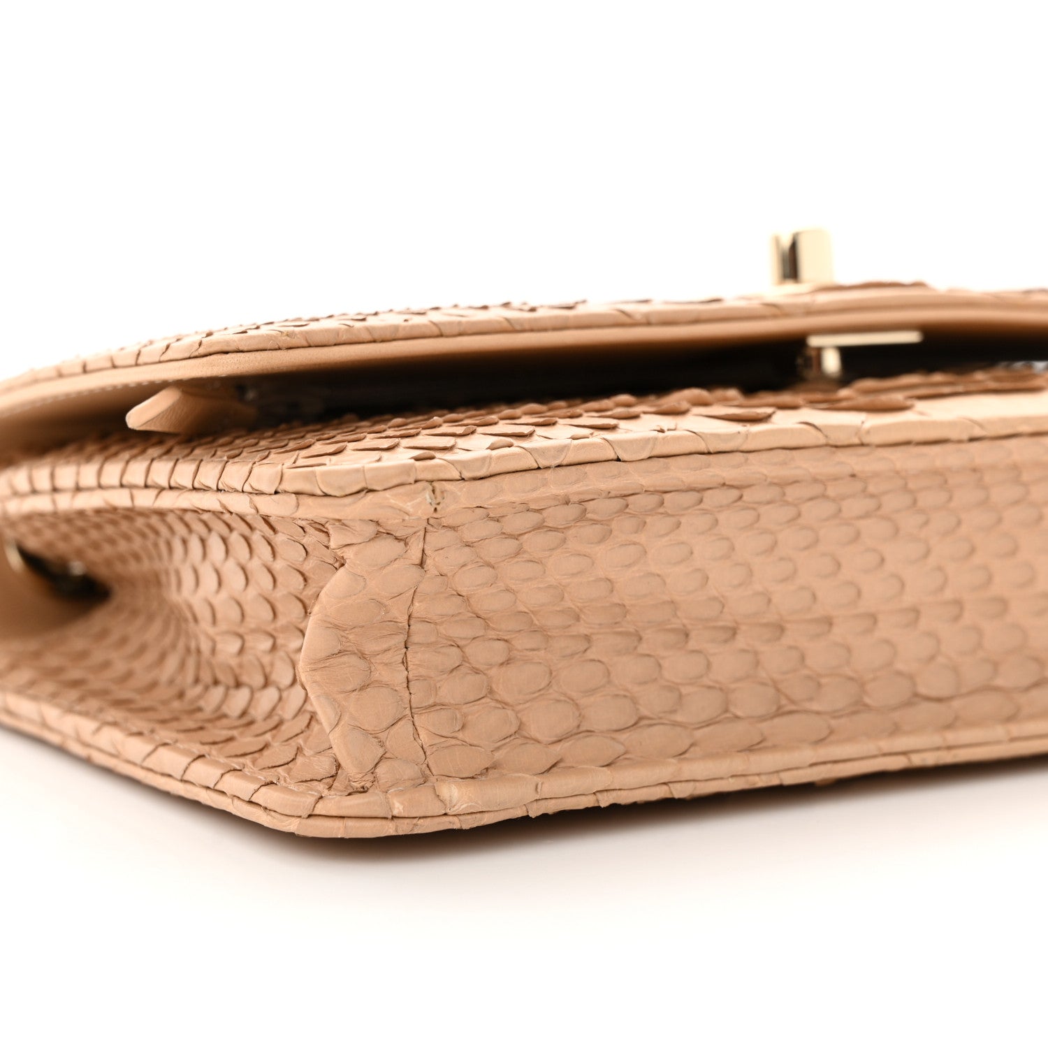 Chanel Snakeskin Wallet On Chain WOC Beige 10 of 11