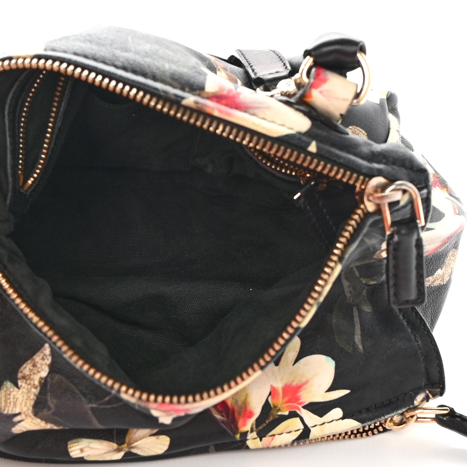 Givenchy Lambskin Magnolia and Moth Print Mini Pandora Black 5 of 16